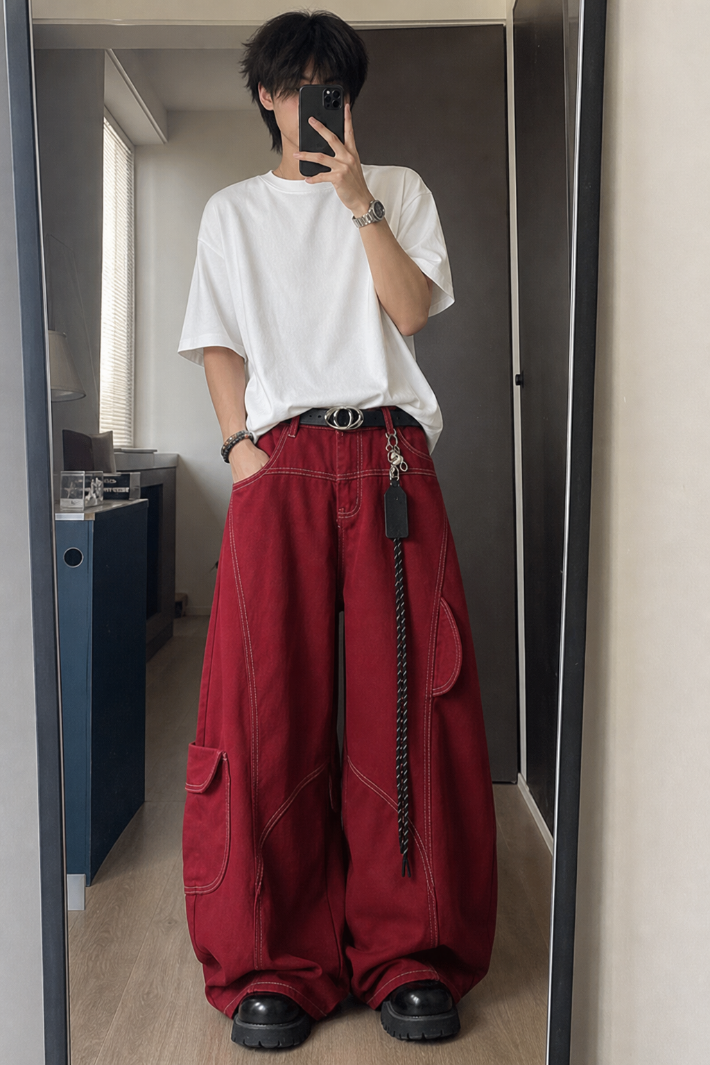 Crimson Curve Zip Cargo Pants showcase 2