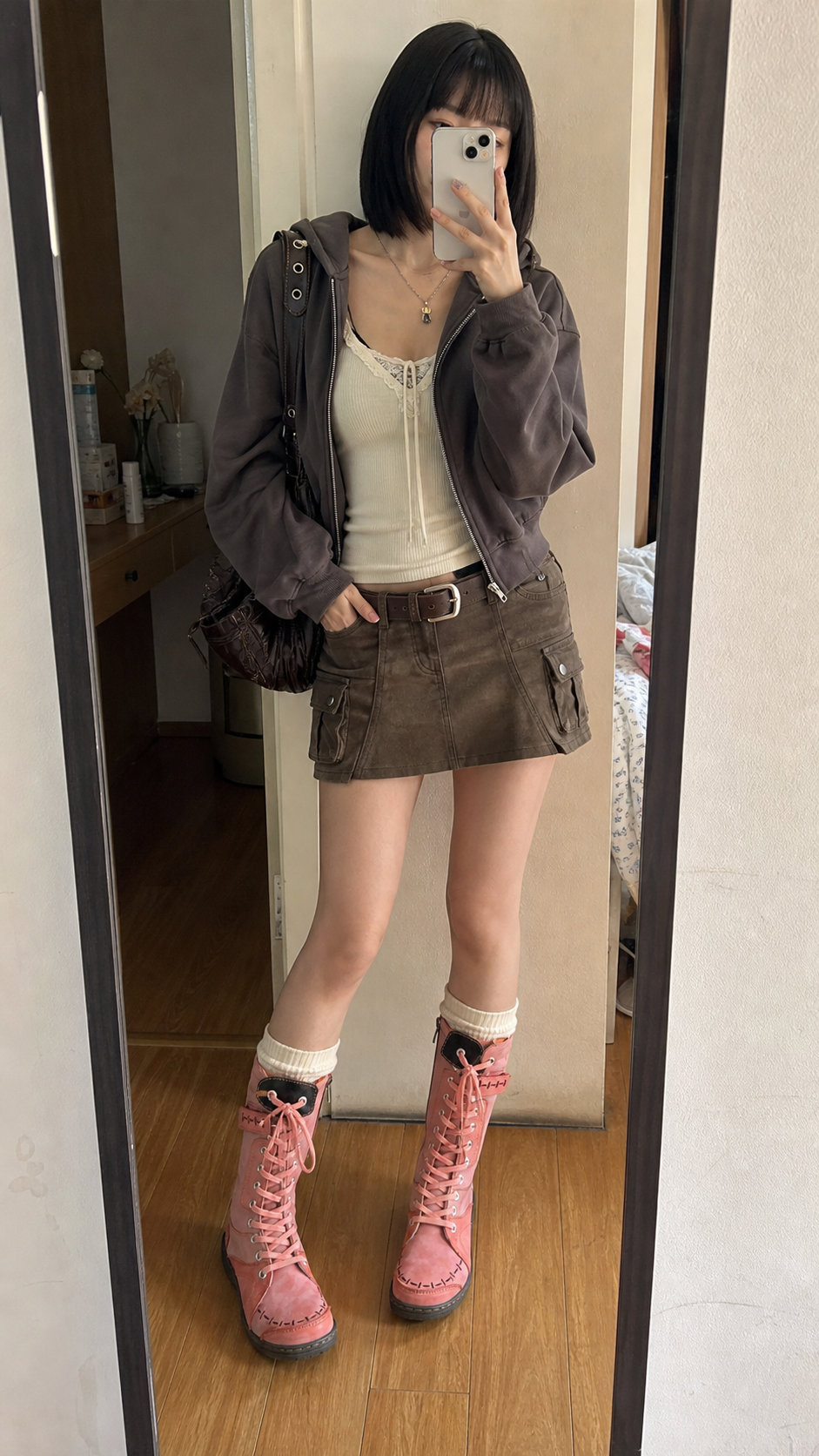 Washed PU Fleece-Lined Y2K Tall Boots UGC showcase 2