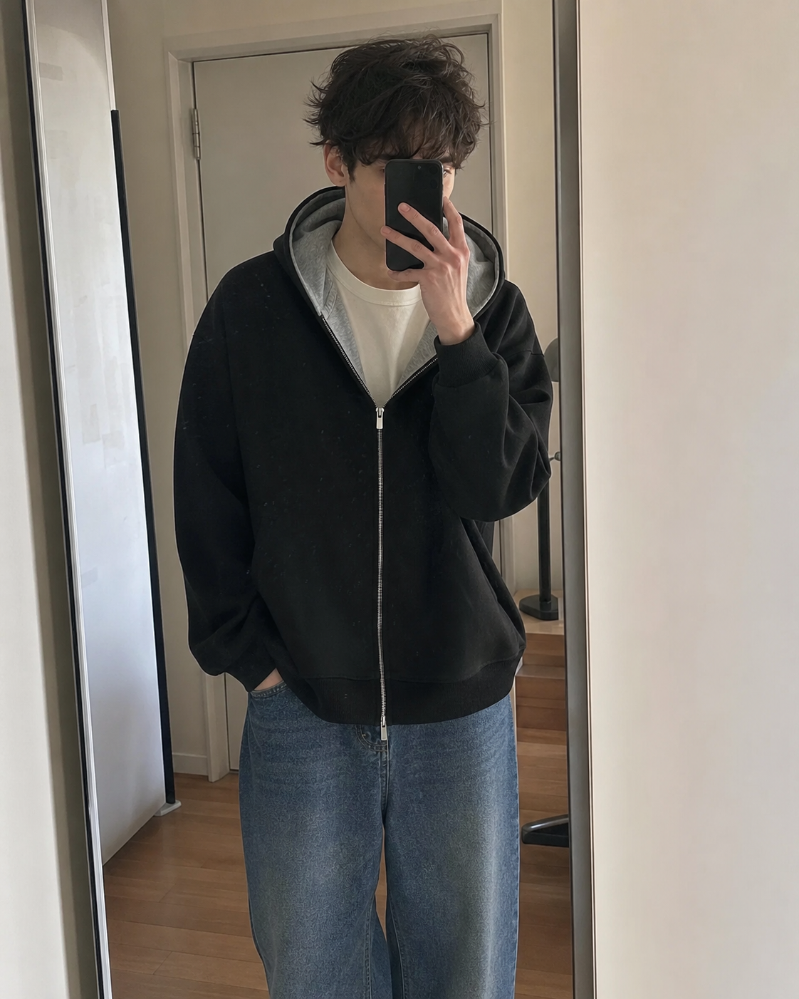 Dual-Tone Varsity Zip Hoodie showcase 2