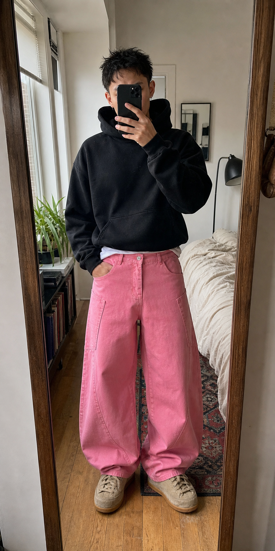 Pink Utility Wide-Leg Pants showcase 2