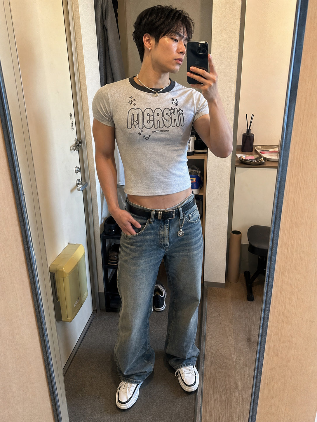 Heather Grey Fitted Graphic Tee generated showcase 2