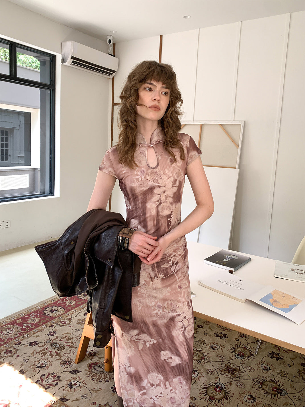Ink Wash Poetry Slim-Fit Dress