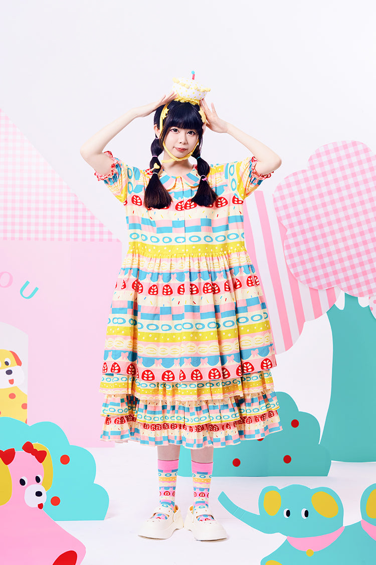 Pastel Colorful Peter Pan Dress