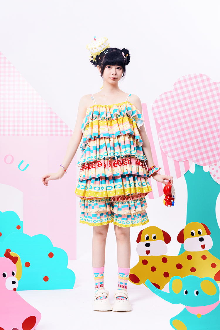 Summer Cloud Tiered Ruffle Tank Top