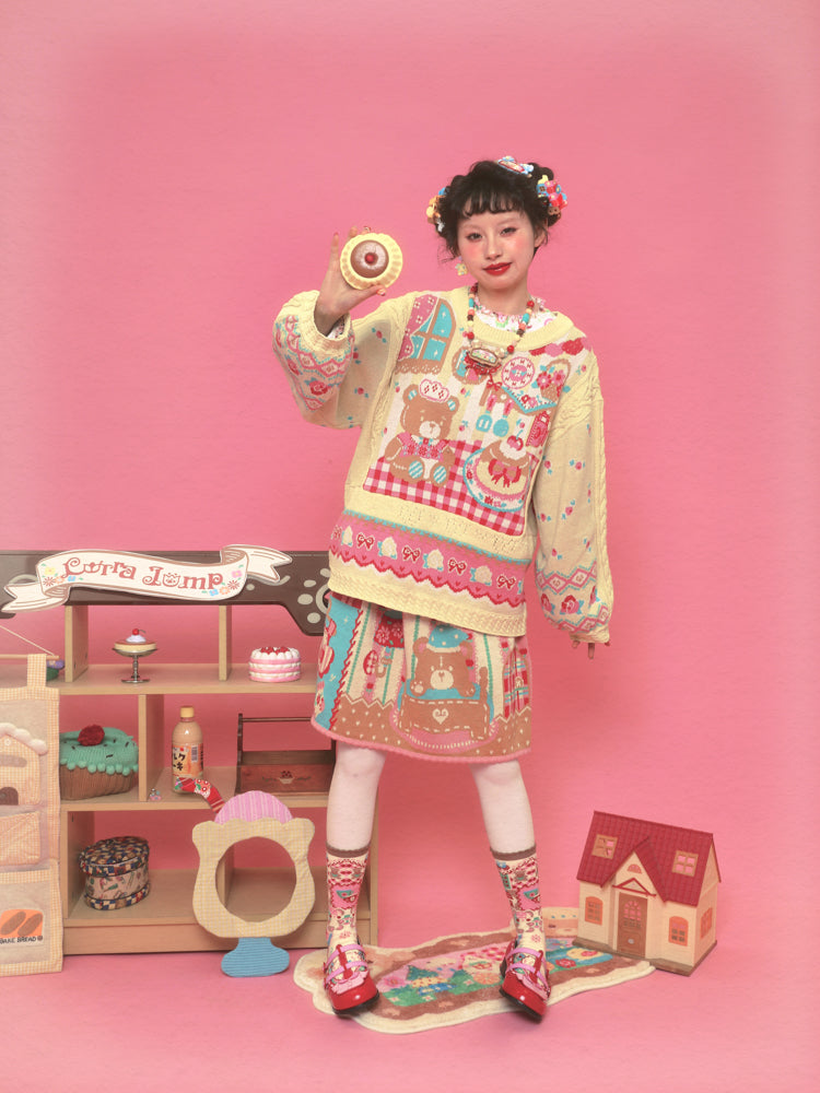 Sweet Teddy Cafe Long Sweater