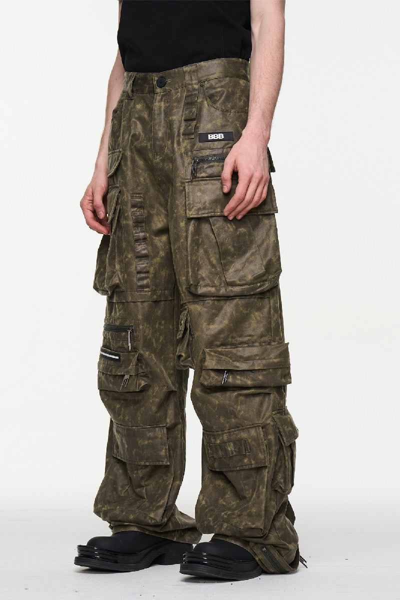 Heavy Craft Embroidered Cargo Pants - chiclara