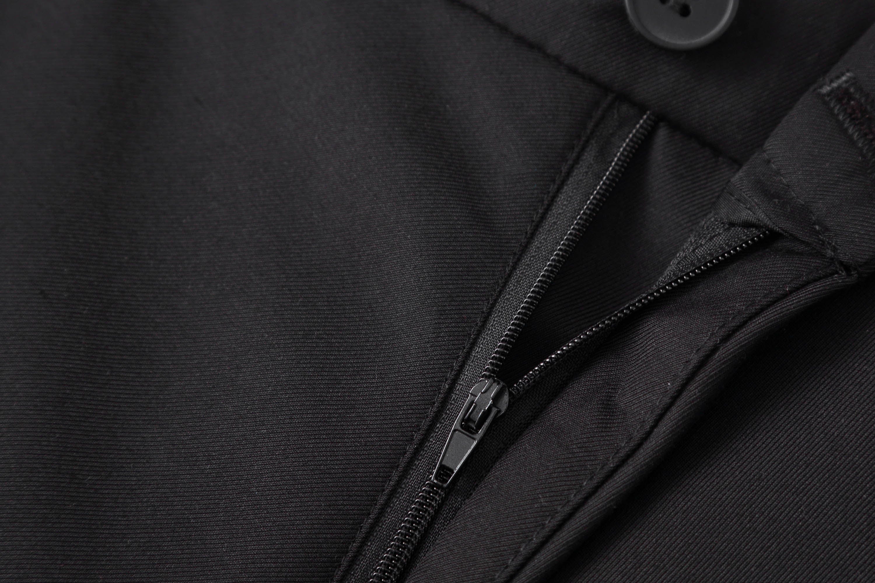 Essential Spliced Wide-Leg Casual Trousers