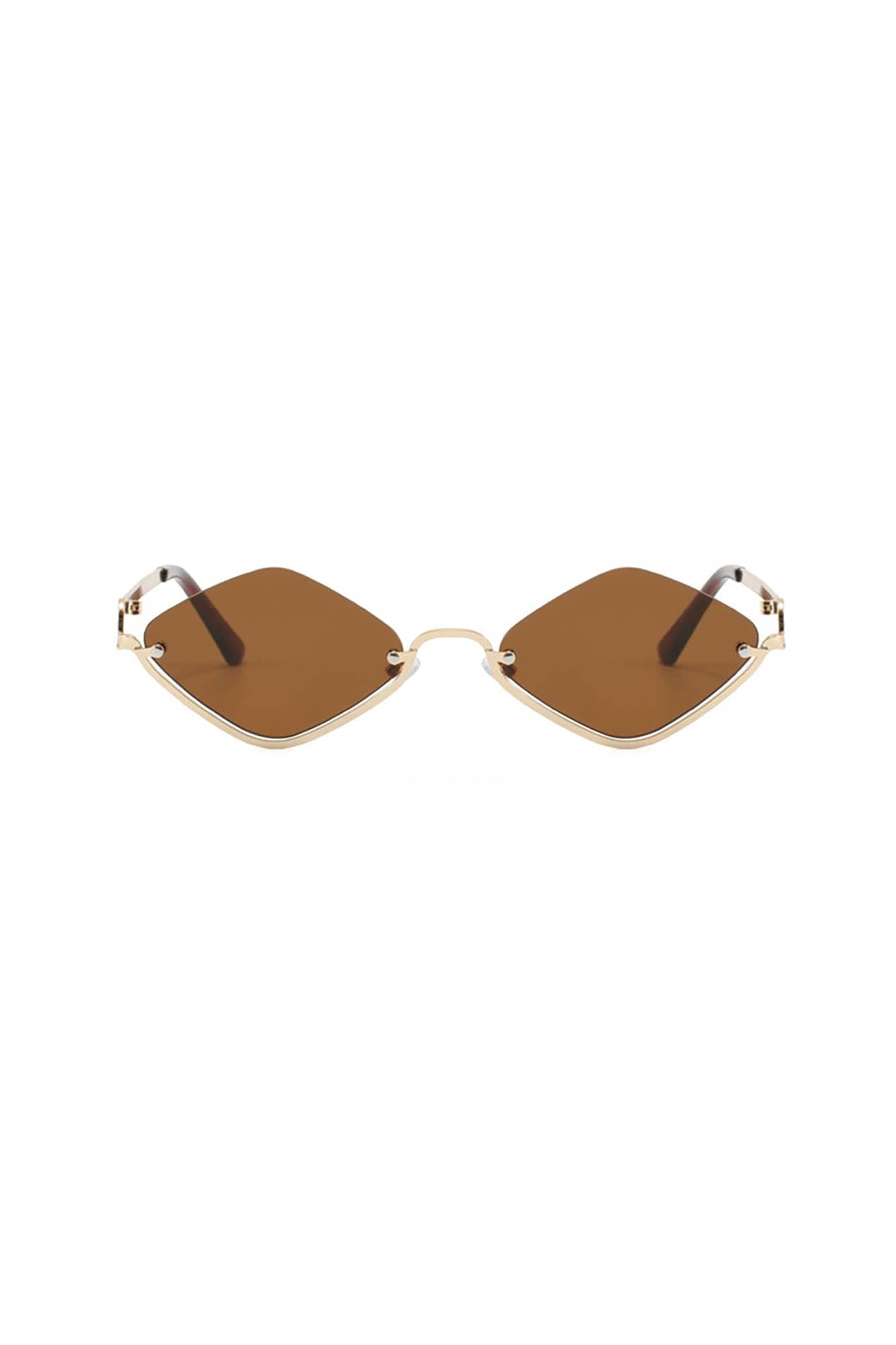 Geometric Open-Bottom Metal Sunglasses - view 7