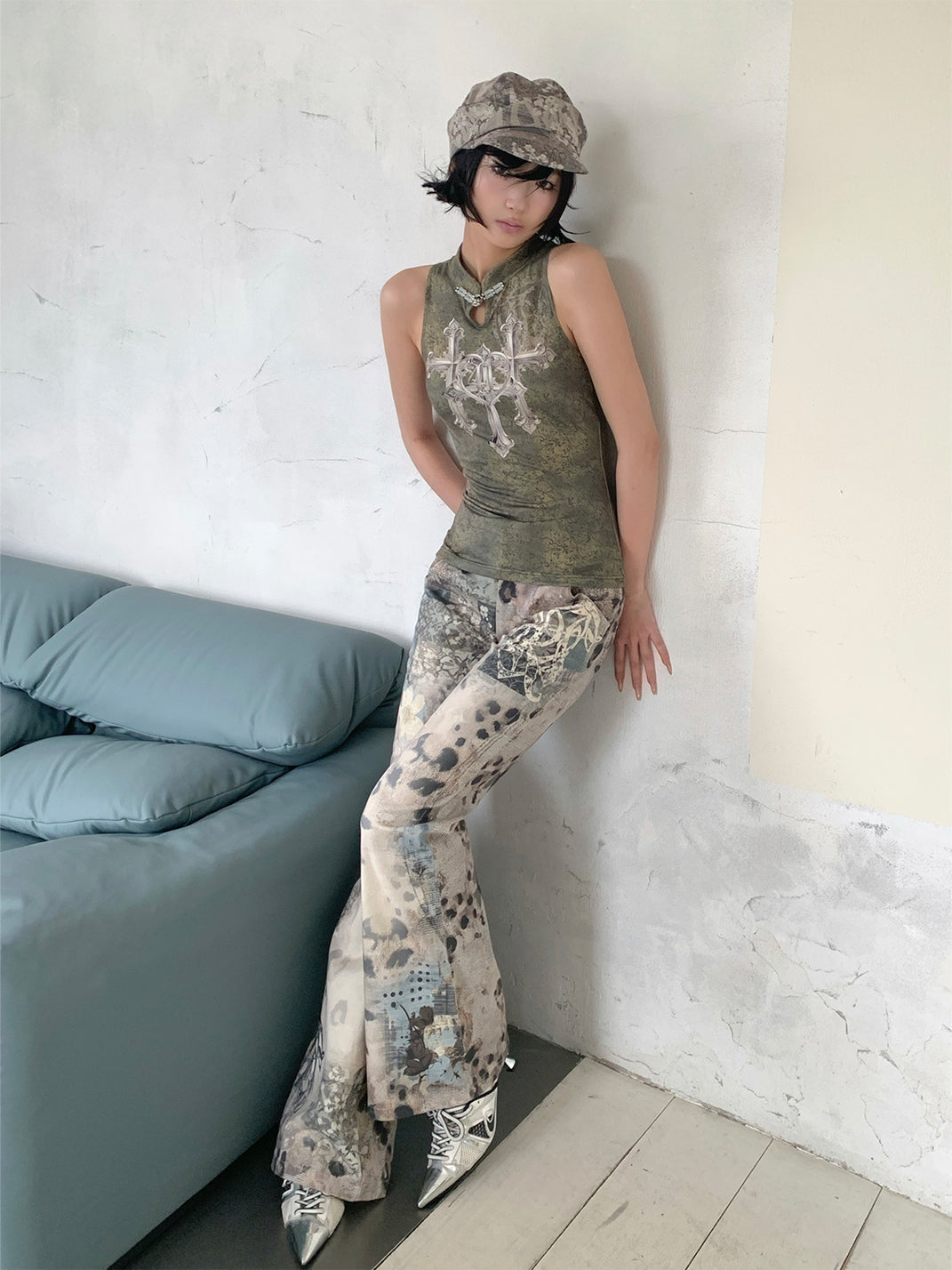Triple Cross Sleeveless Top