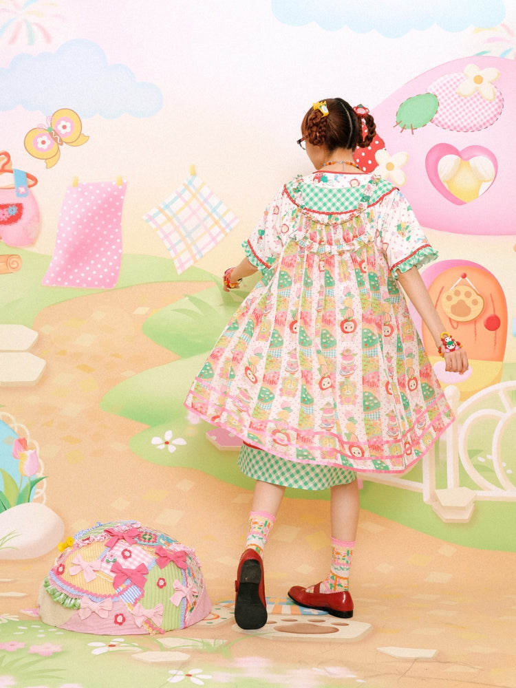 Sweet Apple Ruffle Lounge Cami Dress