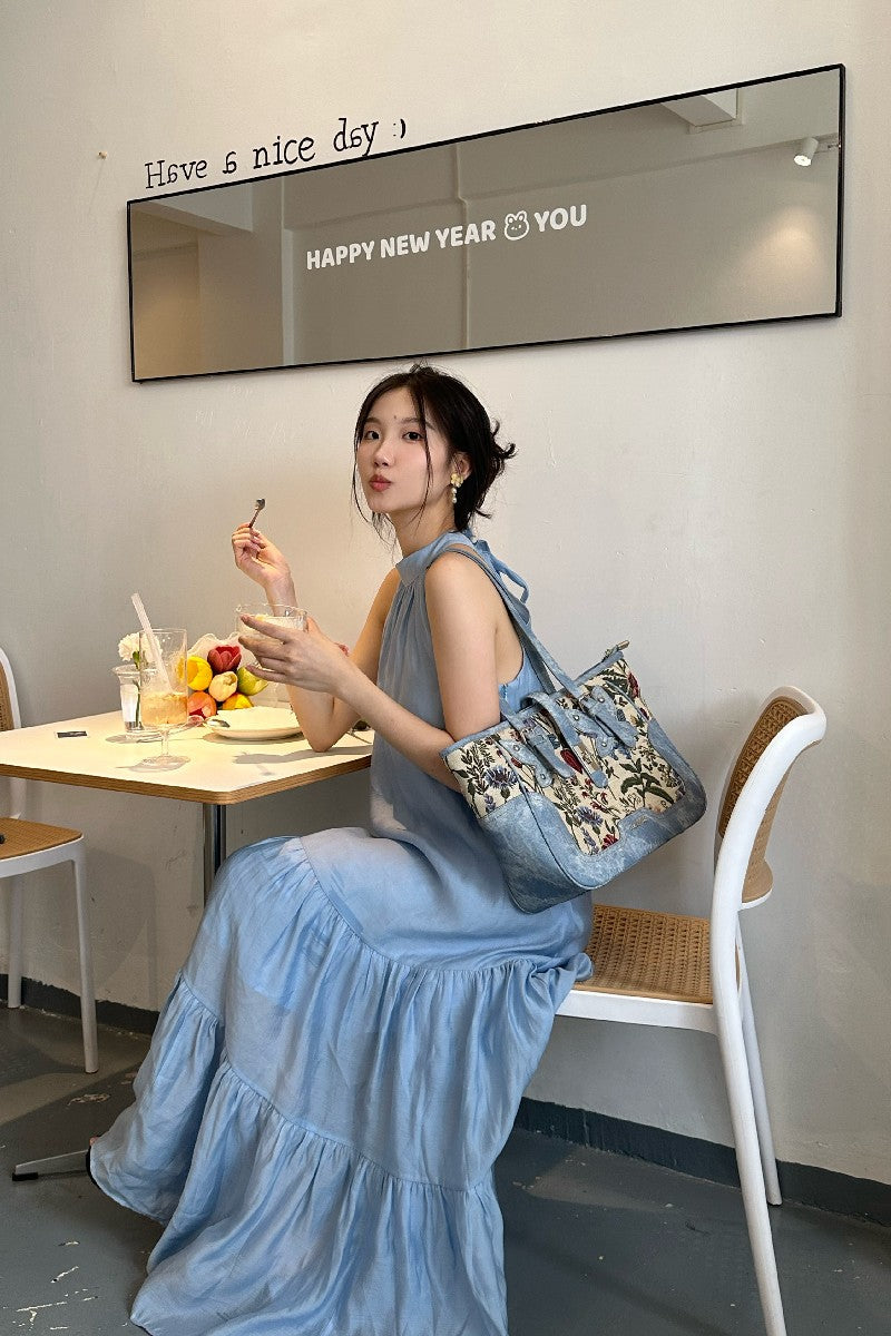 Secret Garden Butterfly Floral Tapestry Tote Bag