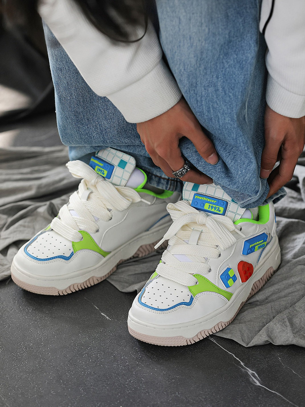 Building Block Versatile Chunky Bread Shape Skate Sneakers image 3