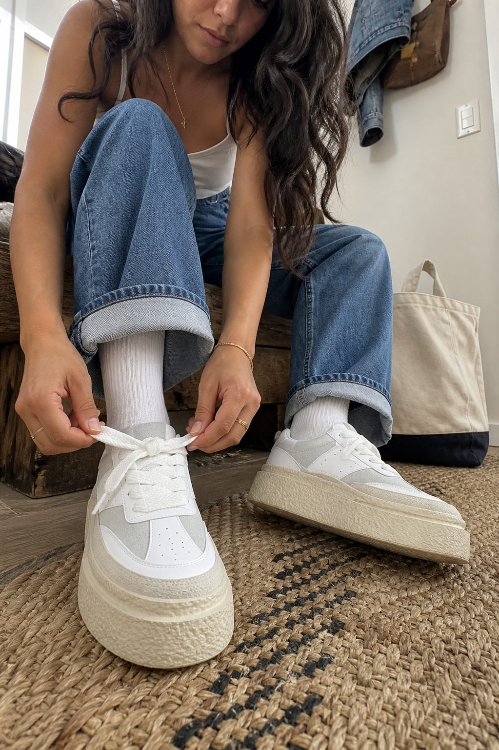 Chunky Textured Sole Sneakers UGC showcase 3
