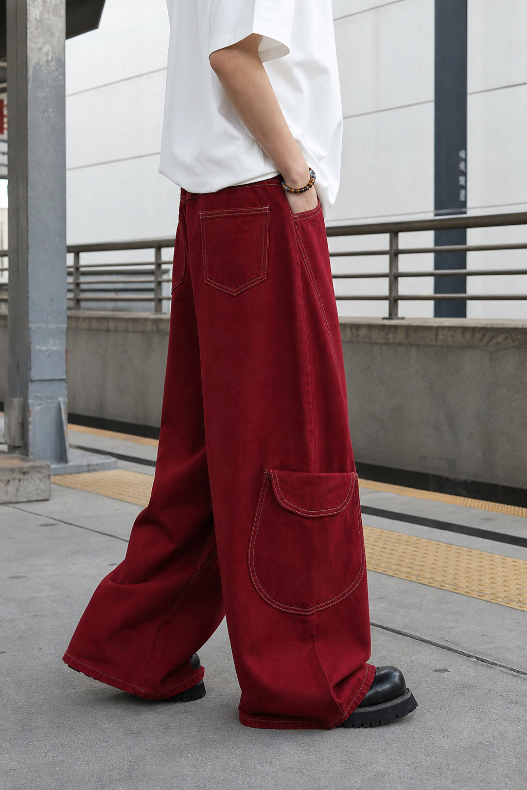 Crimson Curve Zip Cargo Pants showcase 3