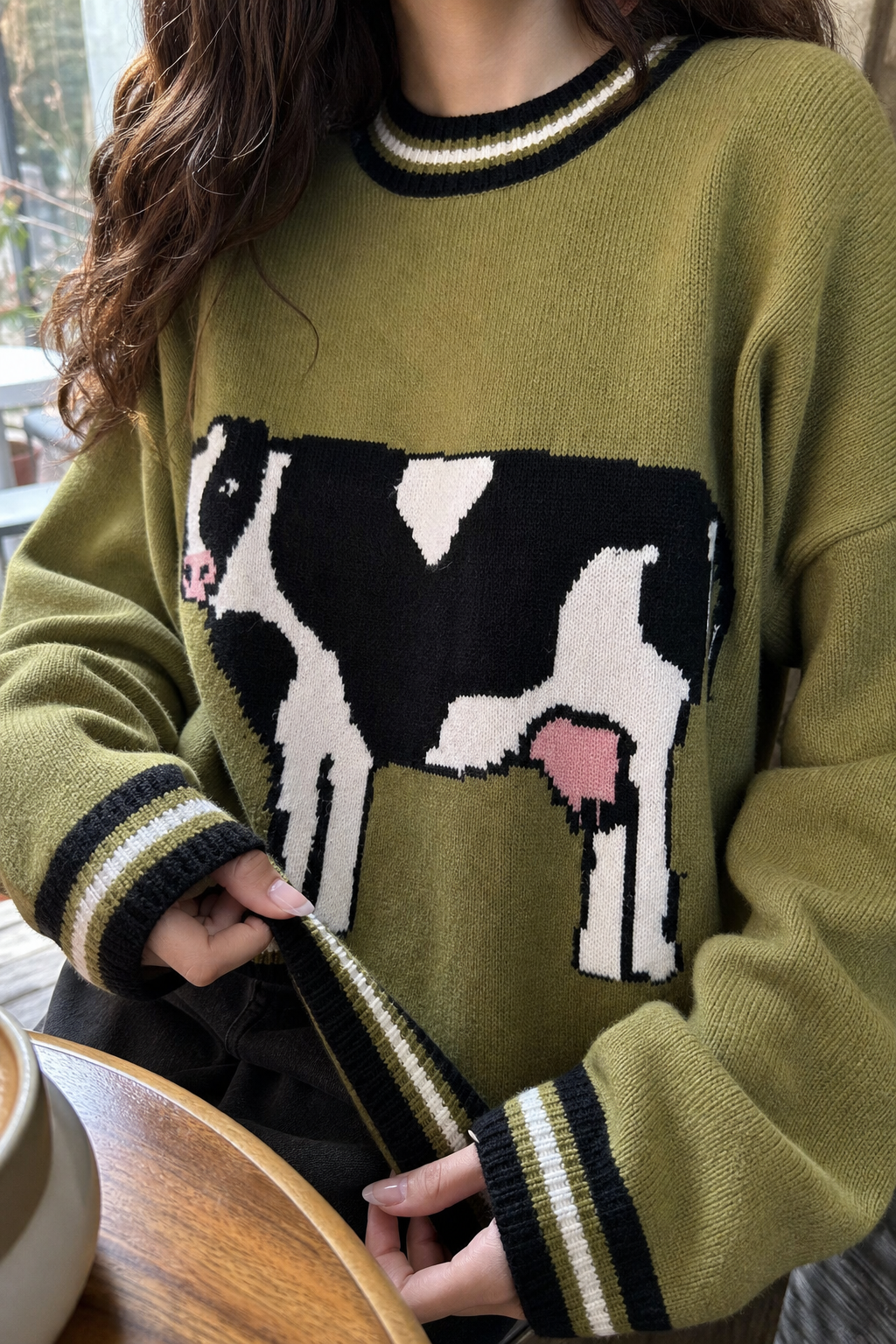 Moo Muse Cozy Knit Sweater showcase 3