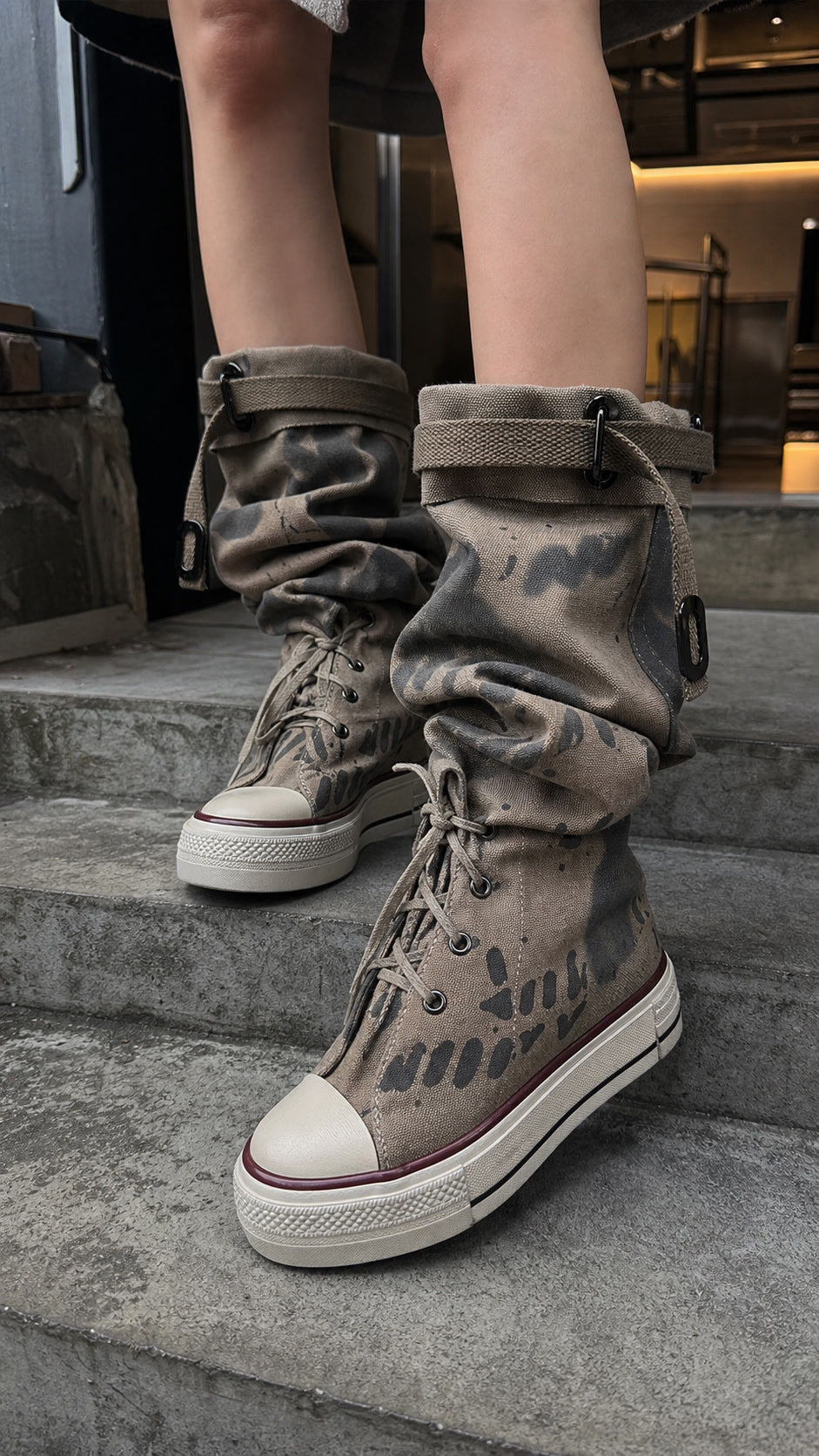 Desert Chunk Platform Tall Boots generated showcase 3