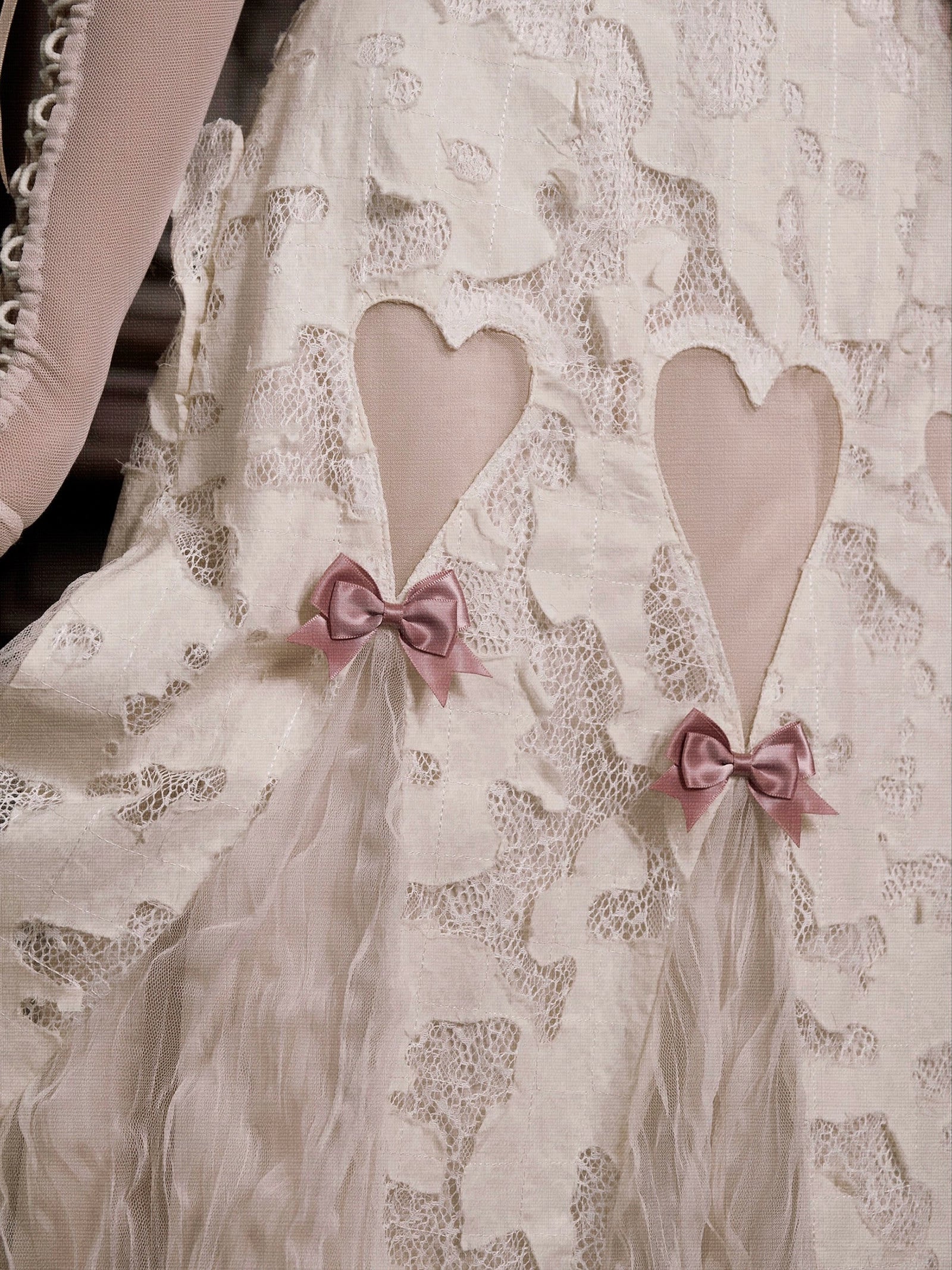 Vintage Lace Heart Cutout Gown showcase 3