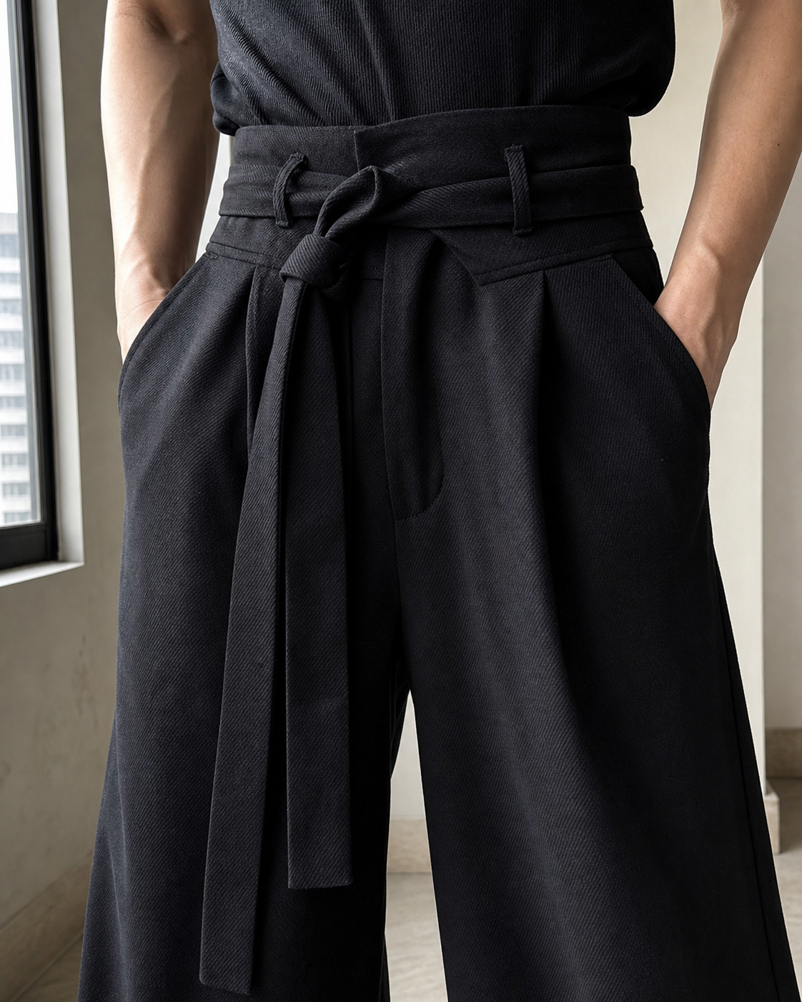 High Waist Draped Trousers showcase 3
