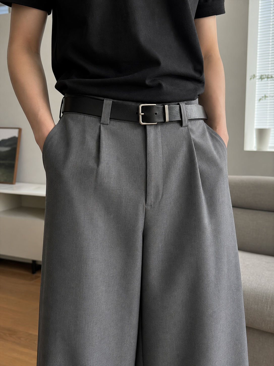 Pleated Wide-Leg Trousers showcase 3