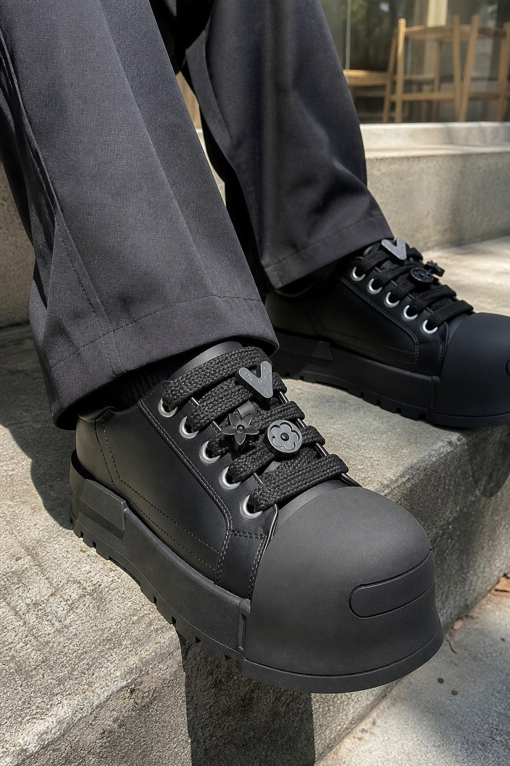 Chunky Platform Sneakers with Lace Charms regenerated UGC showcase 3