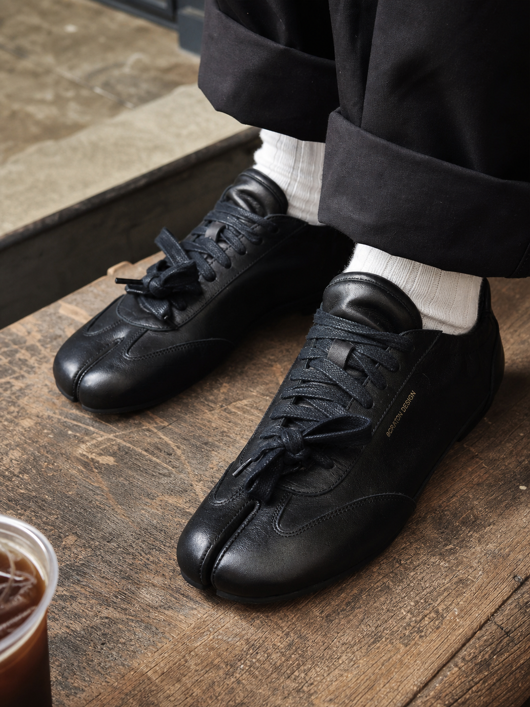 Waxed Leather Tabi Shoes showcase 3