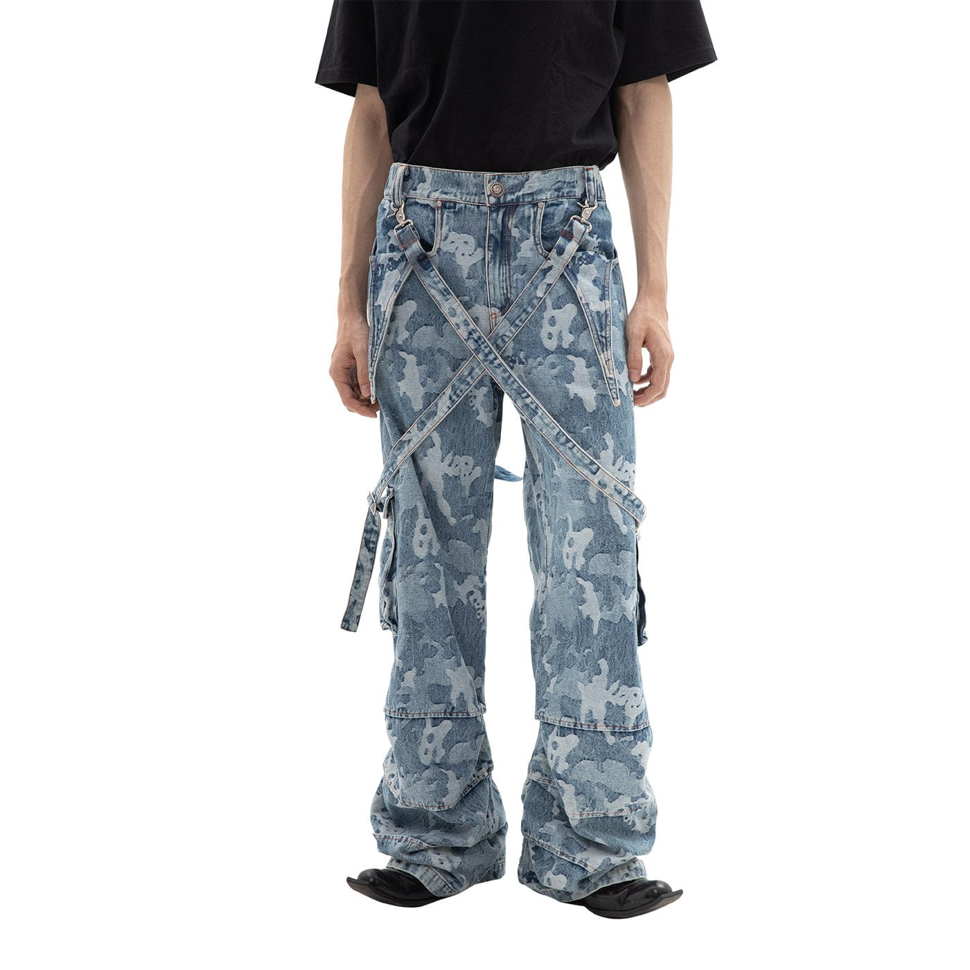 Snow Camo Strap Jeans