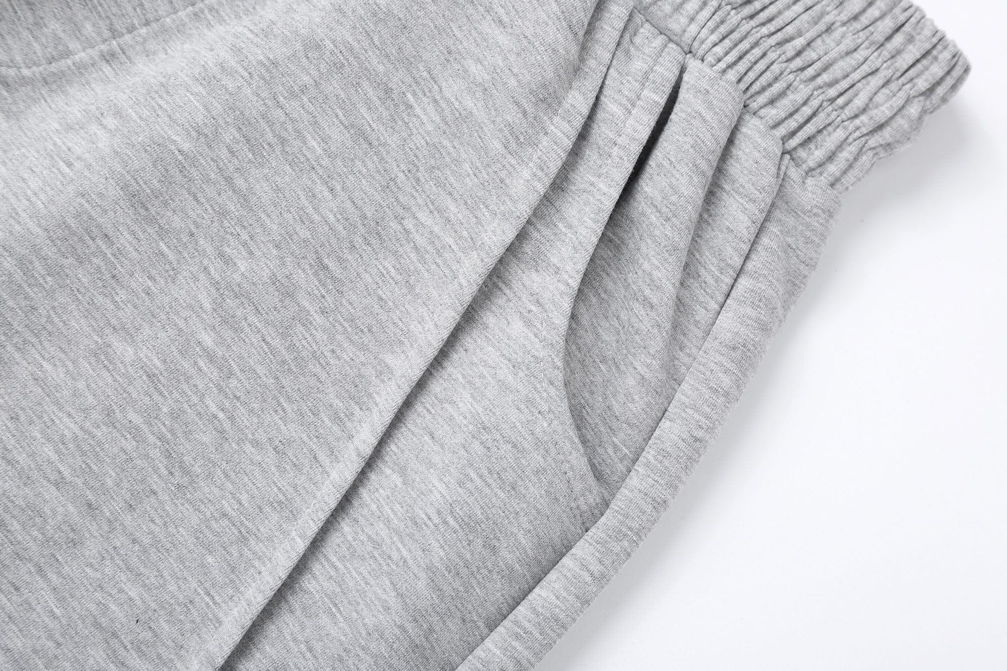 Slanted Spliced Wide-Leg Sweatpants