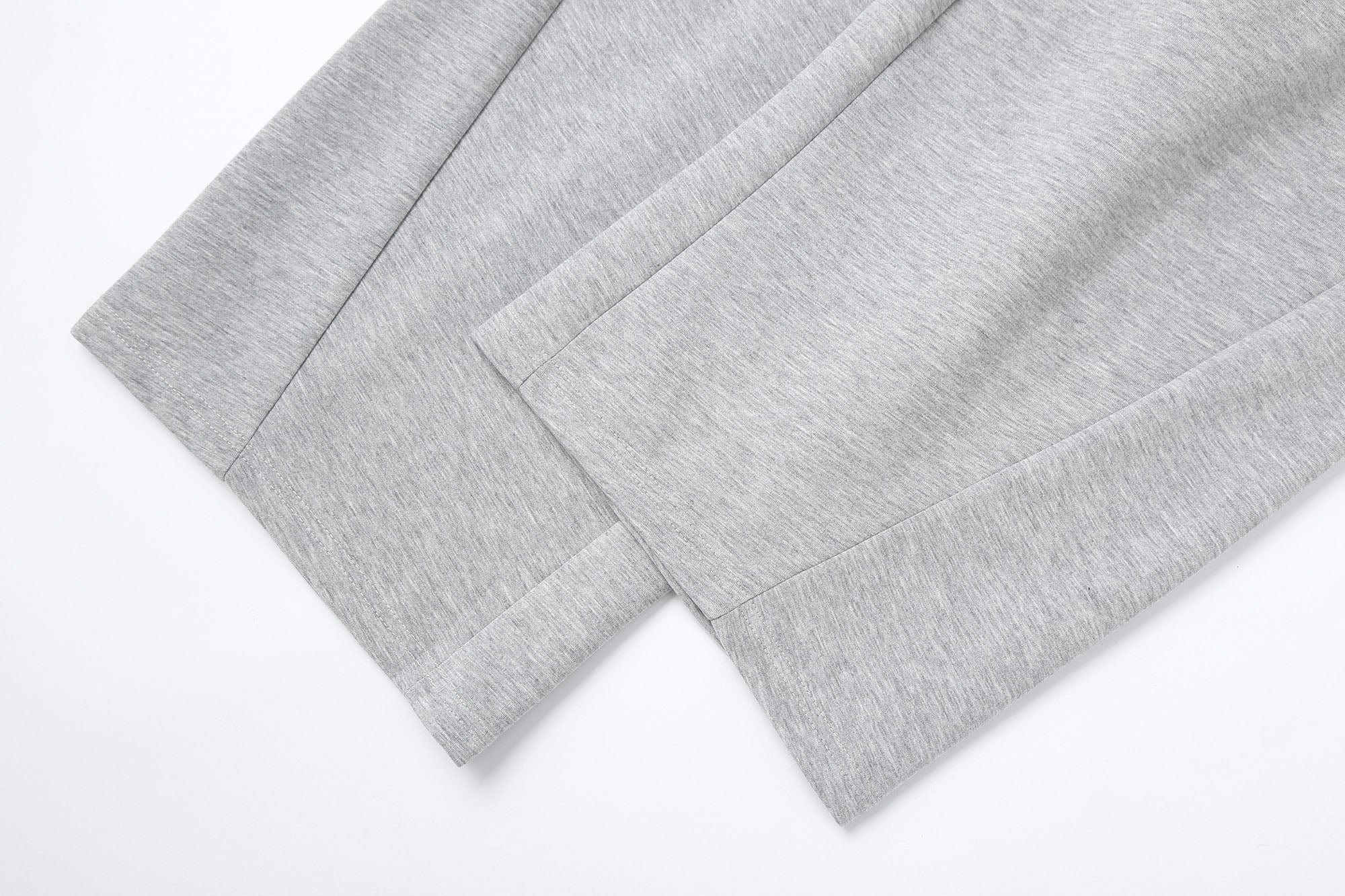 Slanted Spliced Wide-Leg Sweatpants