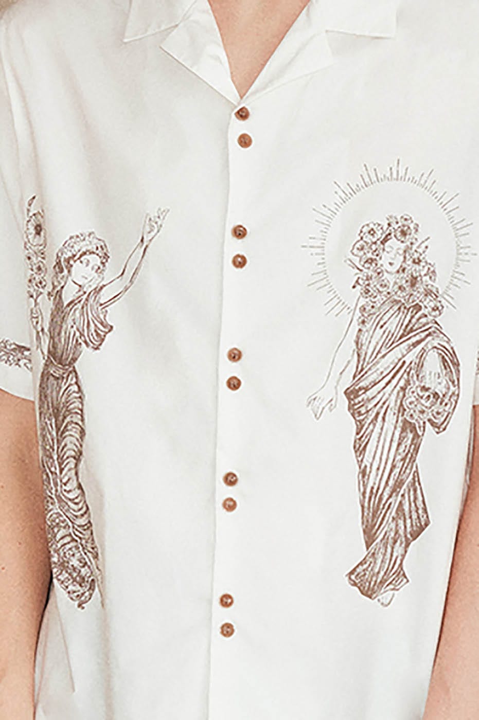 Angel Print Bowling Shirt