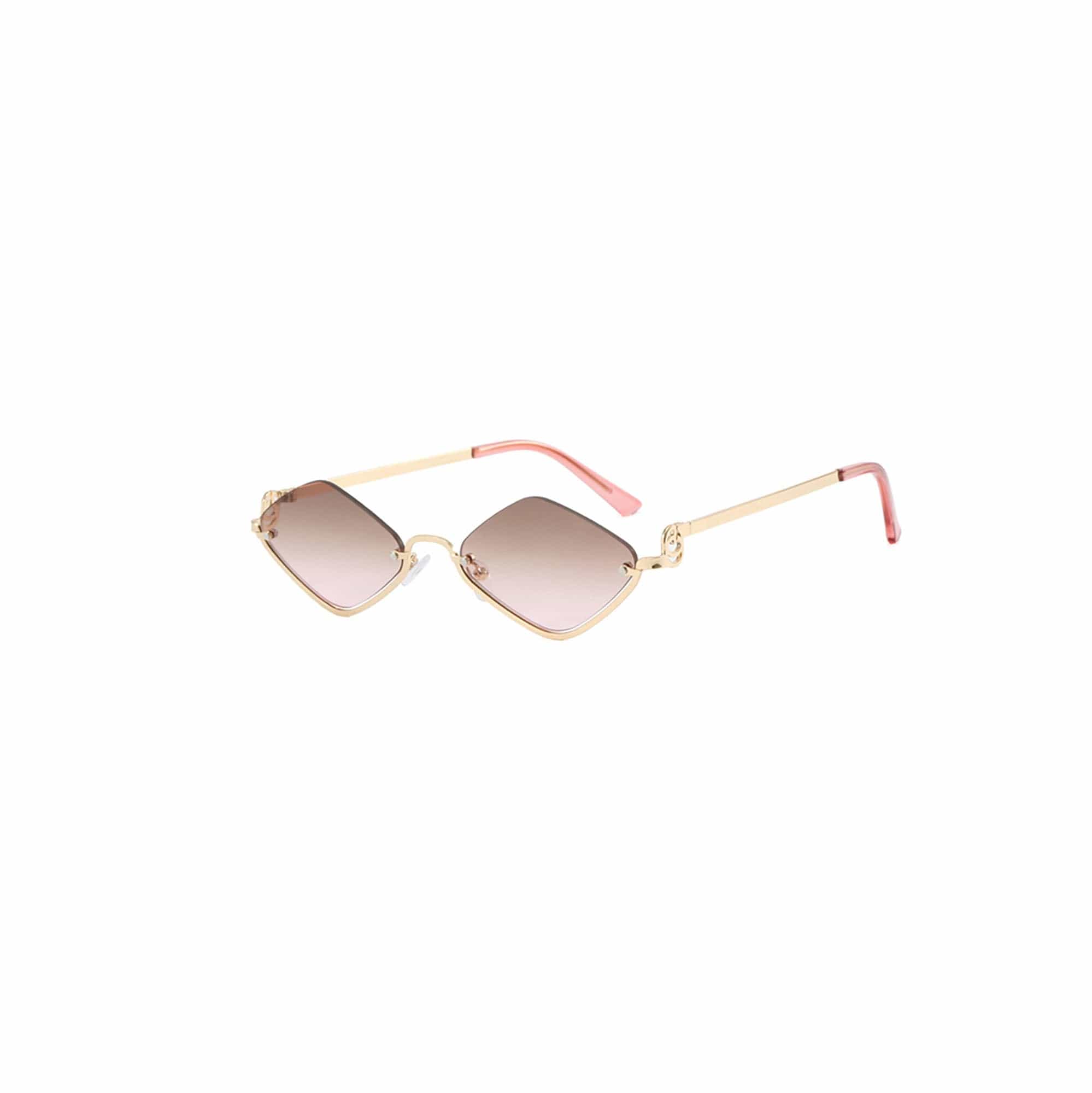 Geometric Open-Bottom Metal Sunglasses - view 4