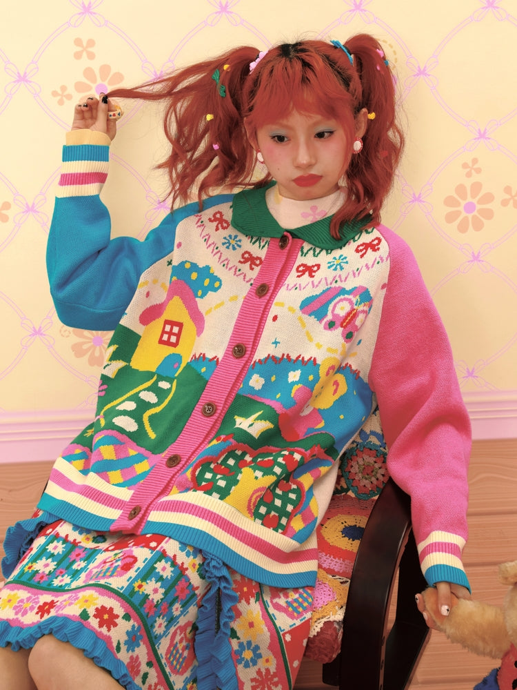 Sweet Cottage Garden Knit Button Cardigan