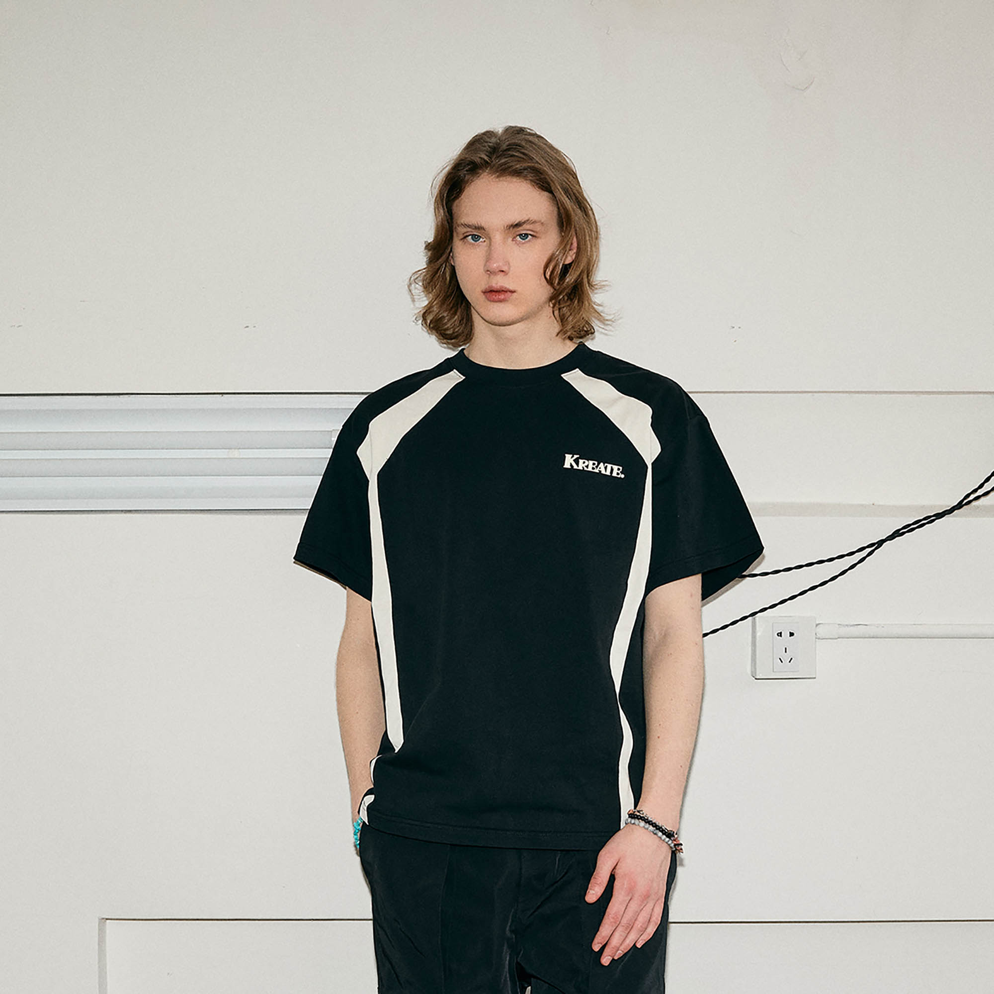 Contrast Panel Sport T-Shirt