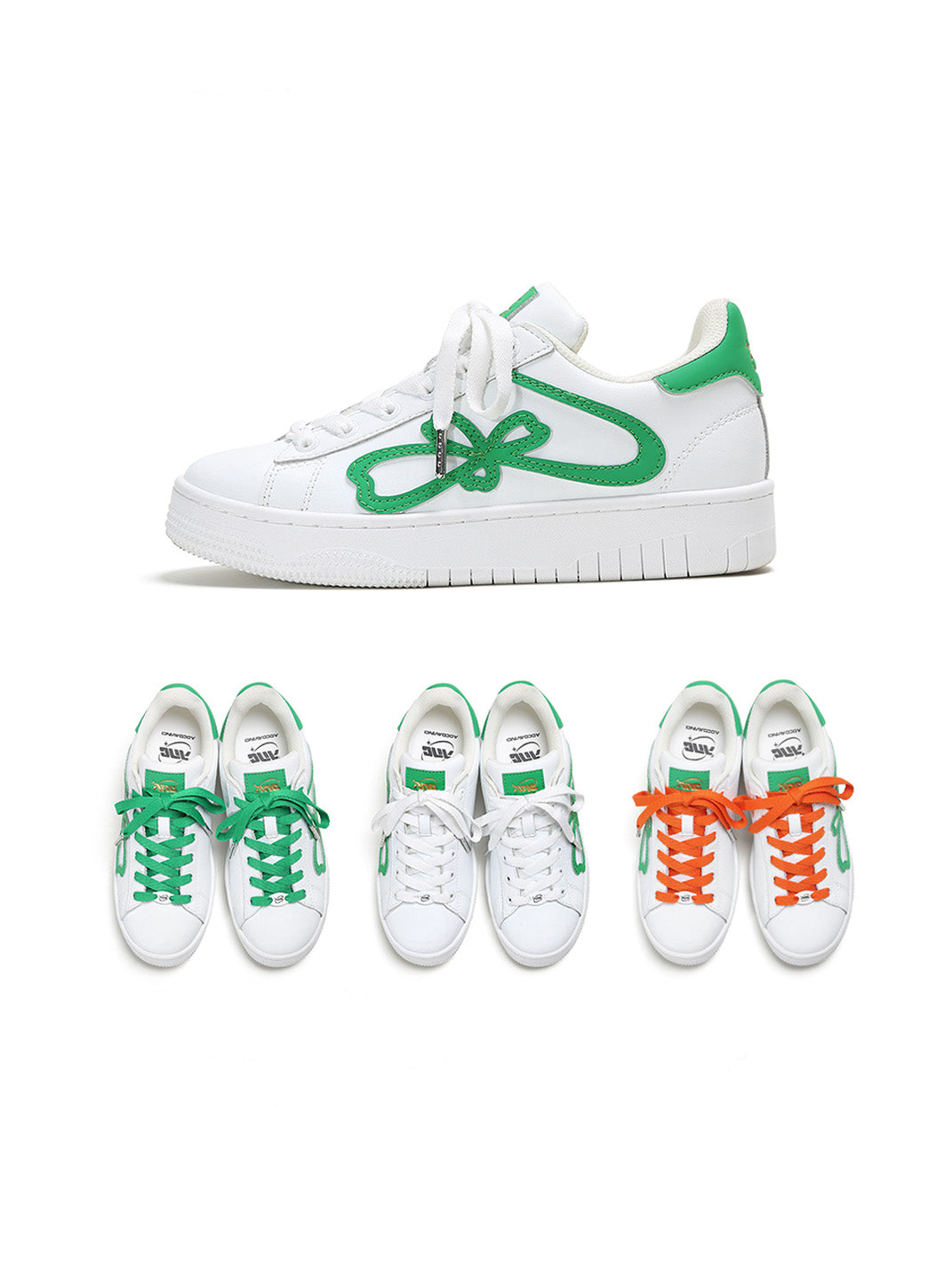 "lucky Four Leaf" Clover Design Platform Sneakers