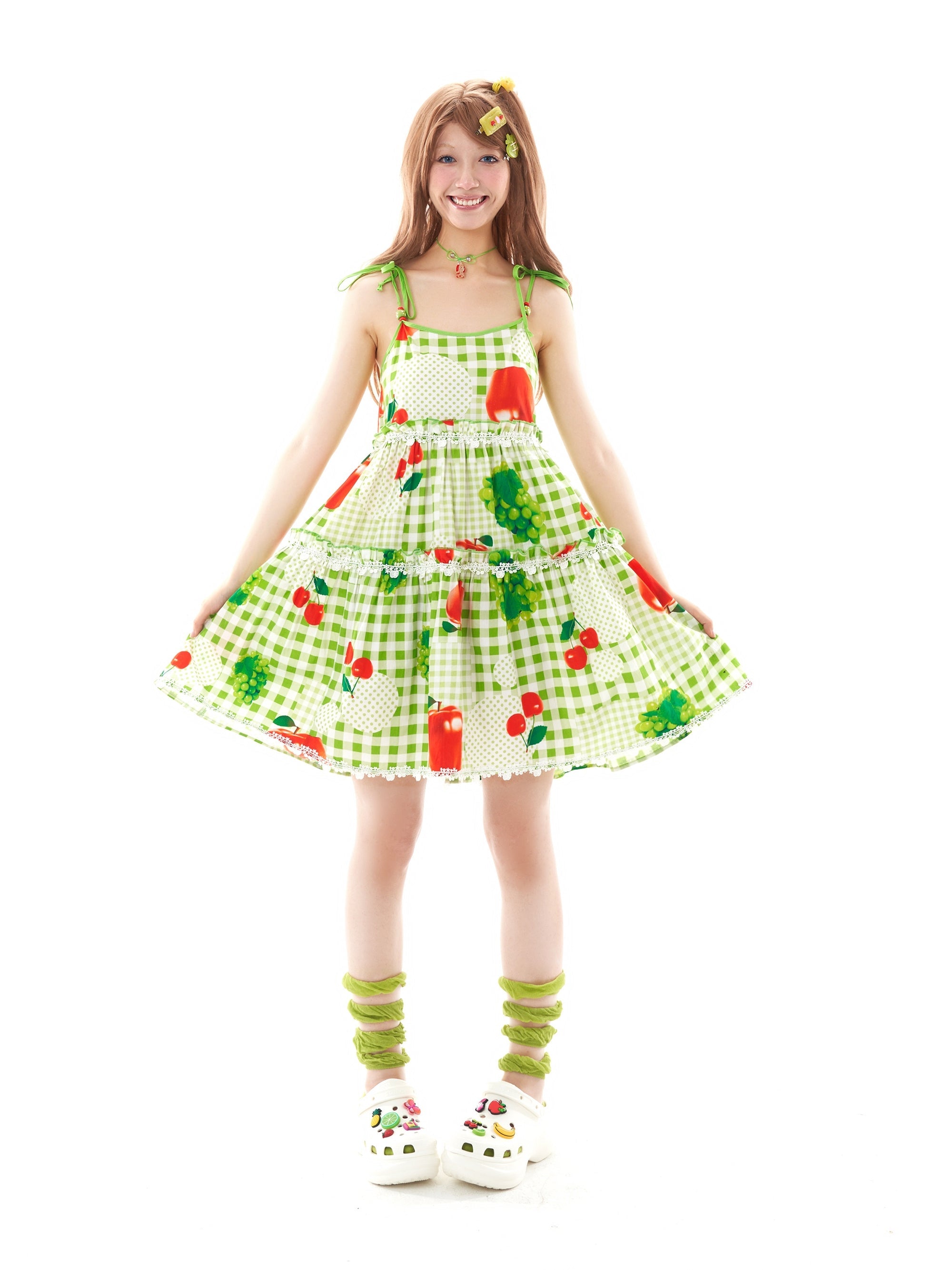Sweet Gingham Fruit Garden Sundress