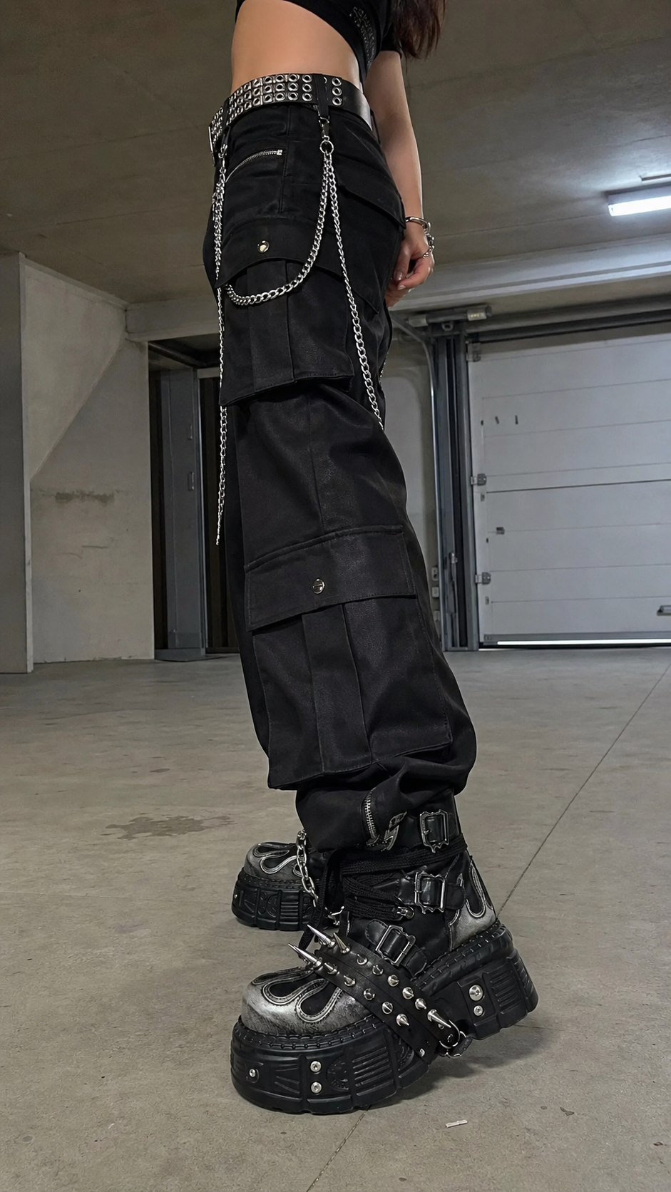 Black Chain-Spike Platform Boots UGC showcase 4