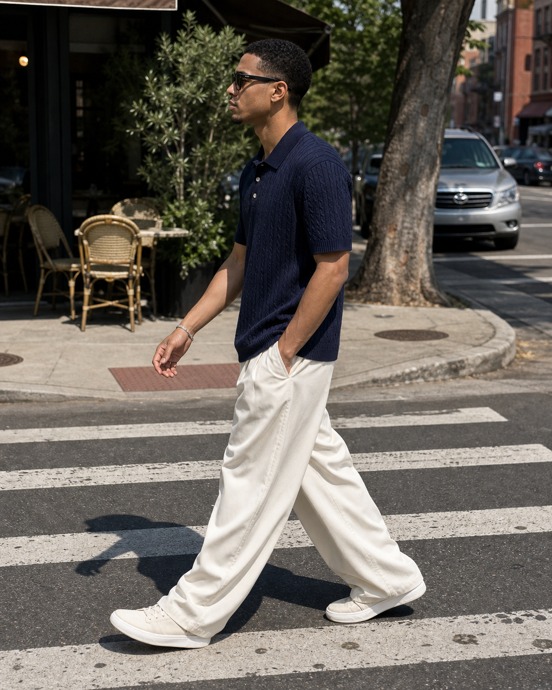 Sunlit Cable Knit Polo showcase 4