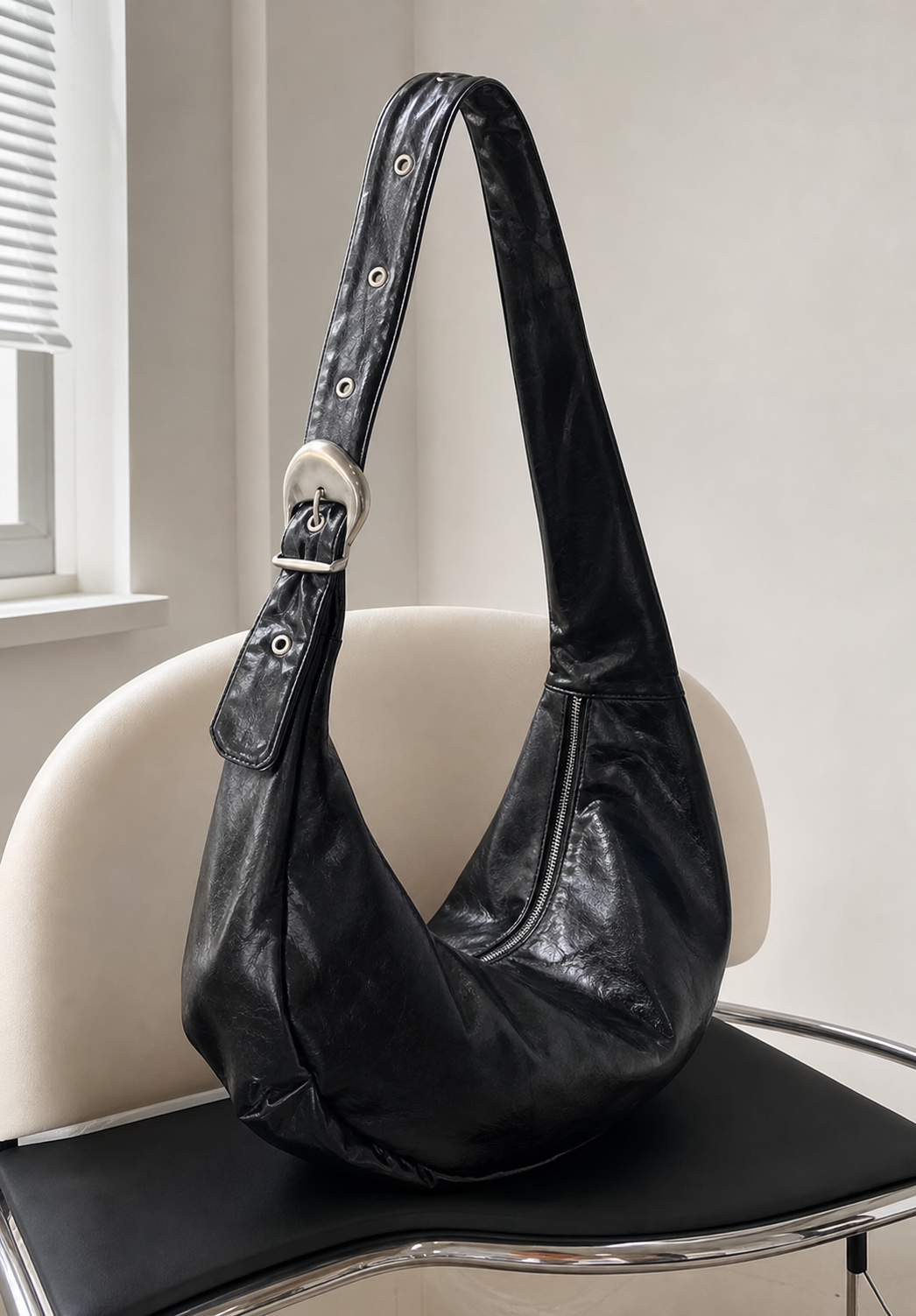 Onyx Buckle Crescent Sling showcase 4