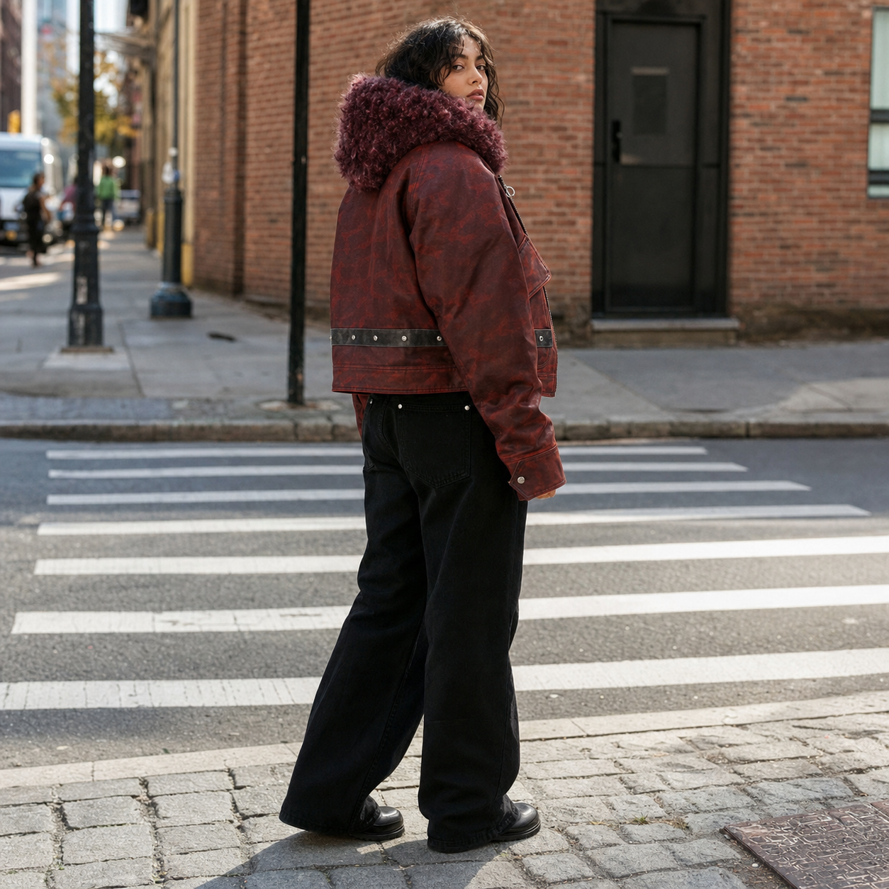 Ember Faux-Shearling Hooded Bomber showcase 4