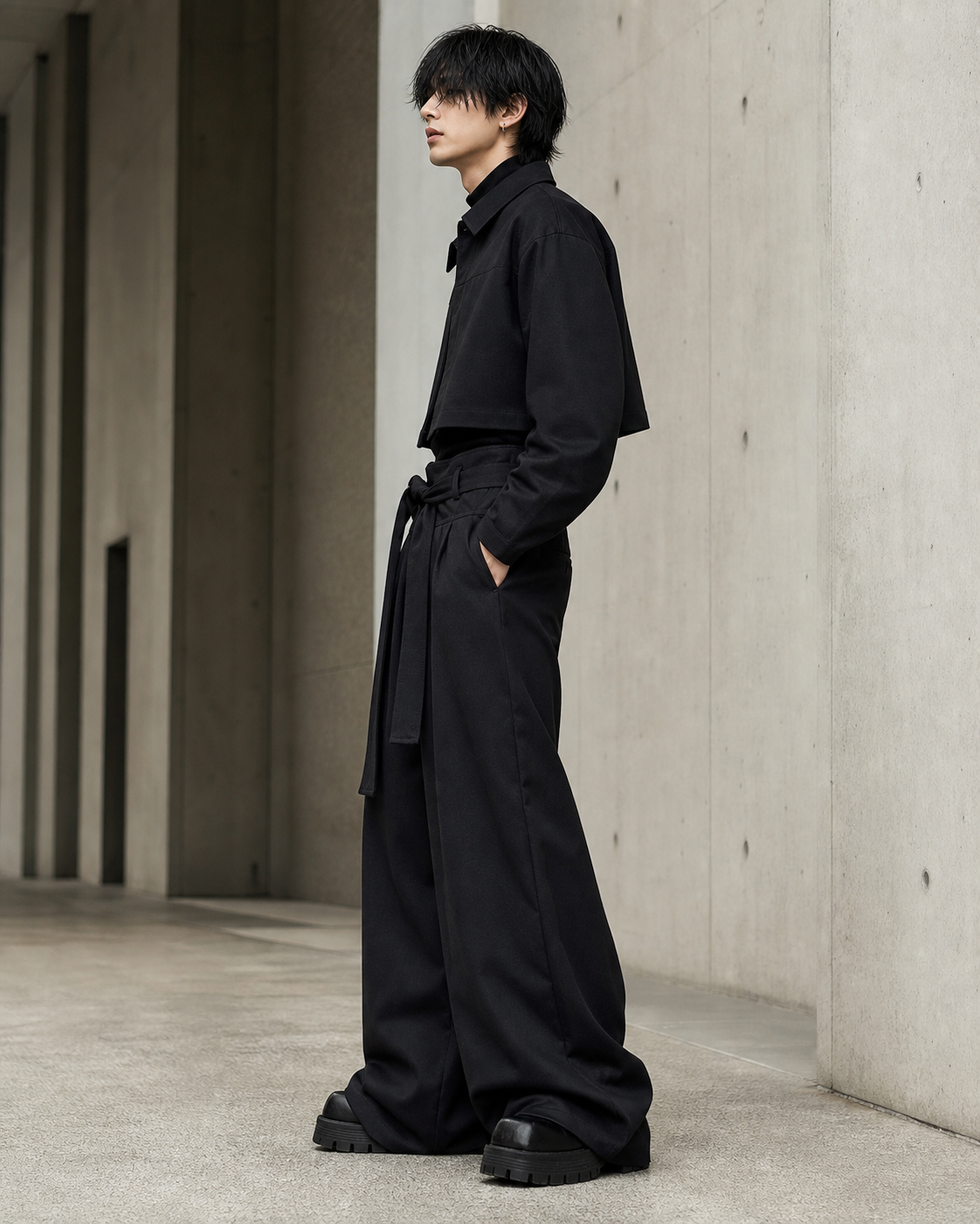 High Waist Draped Trousers showcase 4
