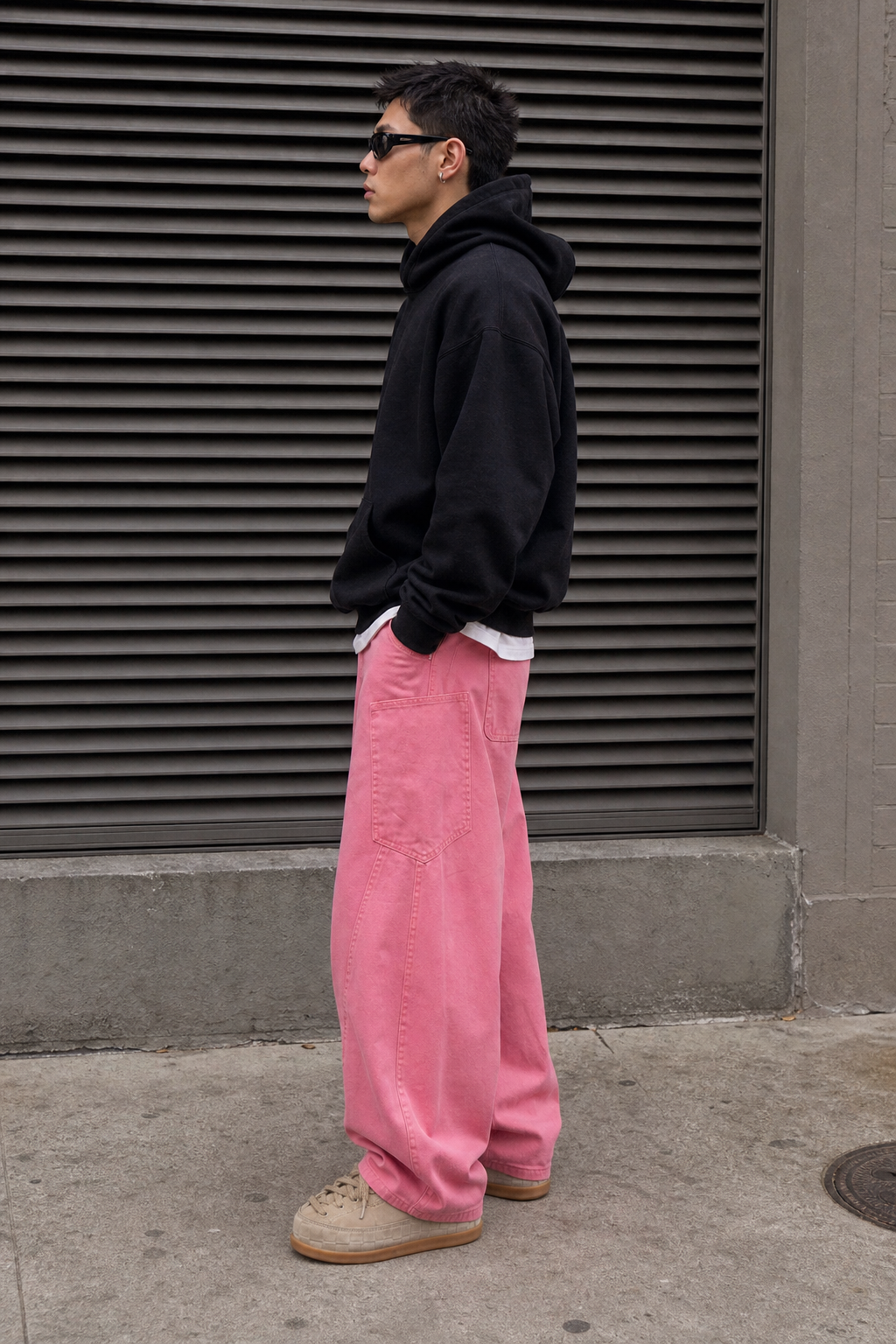 Pink Utility Wide-Leg Pants showcase 4