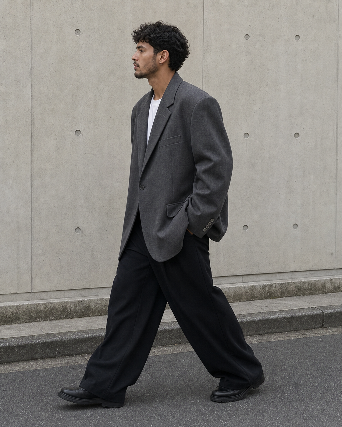 Relaxed Fit Casual Tailored Jacket showcase 4
