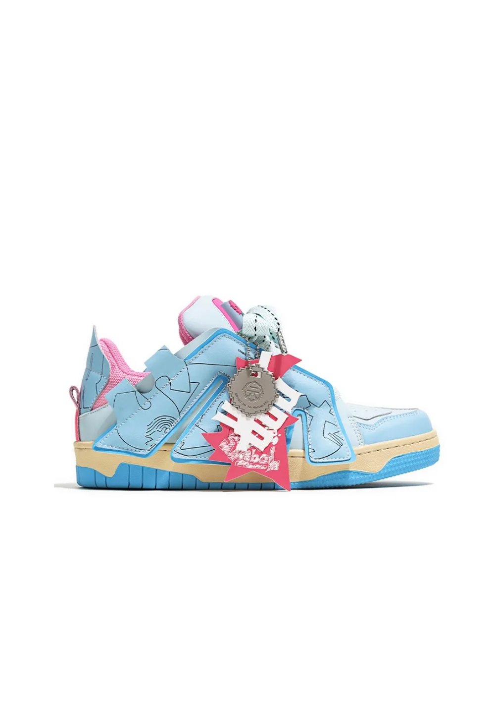 Blue Whirlwind Duotone Skate Sneakers