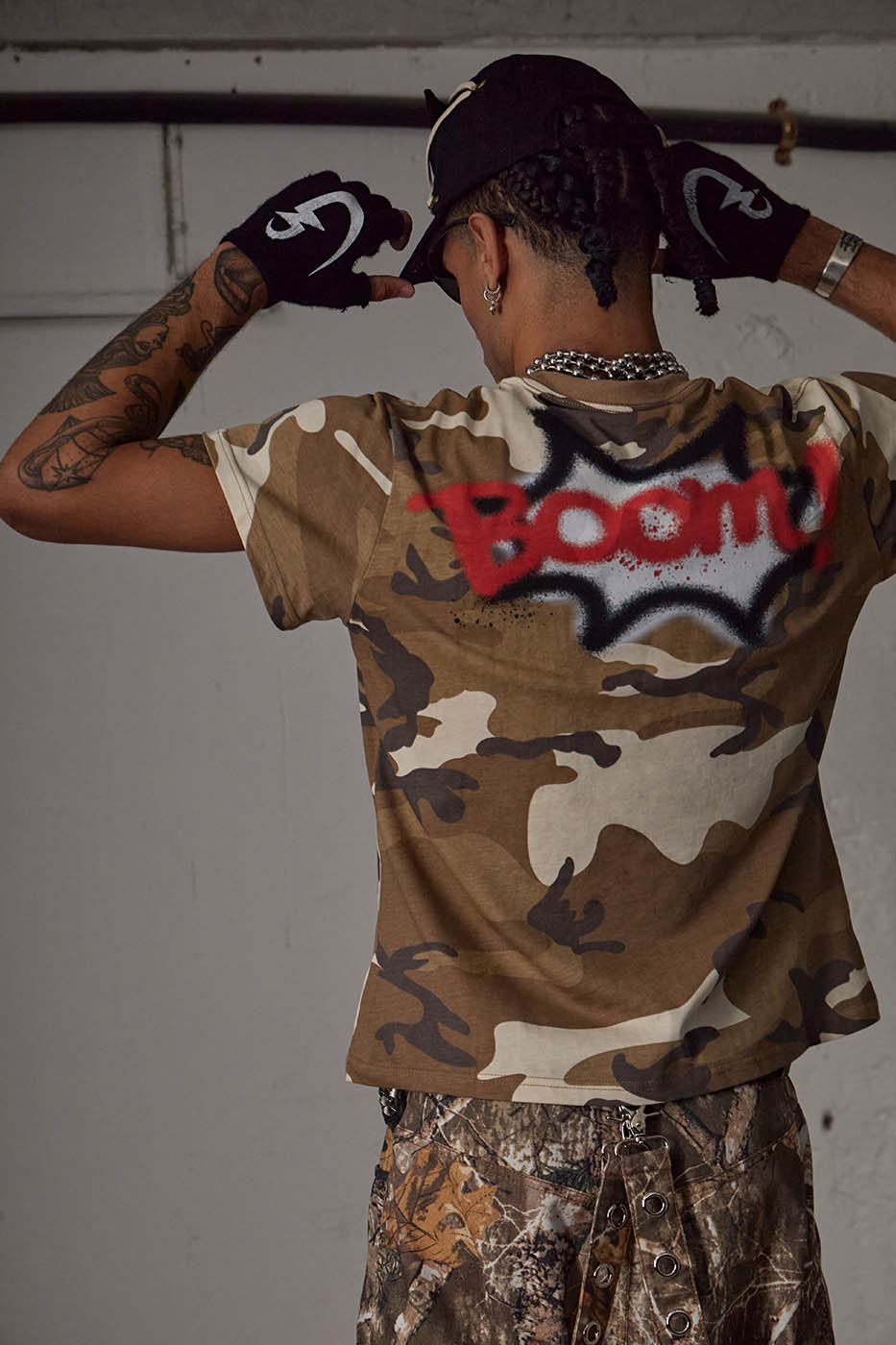 Camo Cartoon Graphic Tee