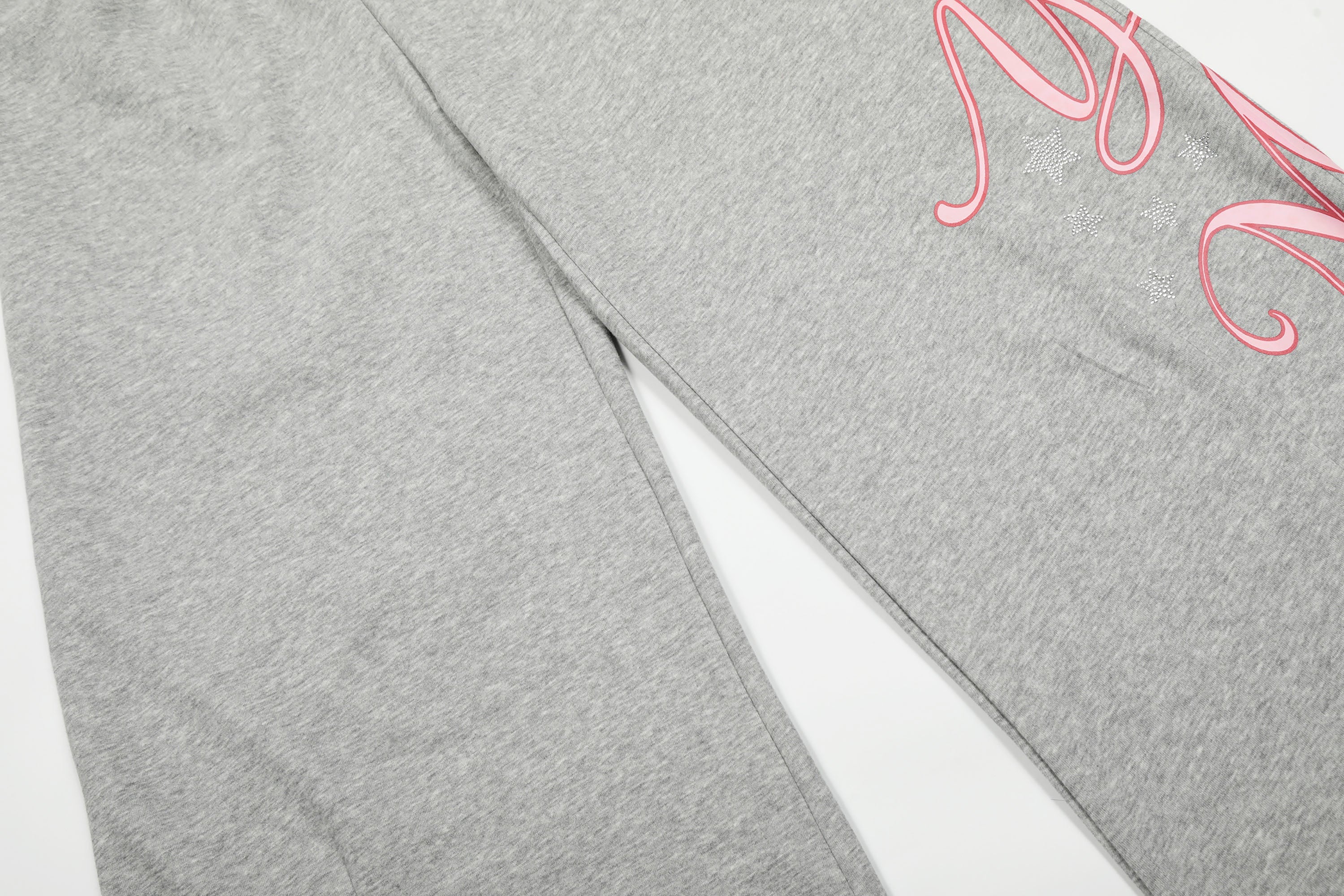 Gray Script Print Sweatpants