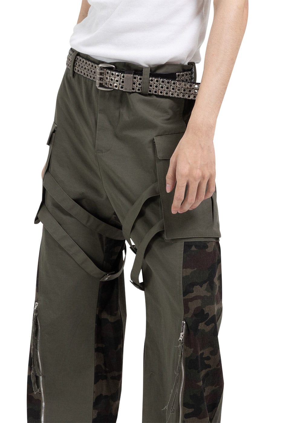 Spliced Tactical Camo Cargo Pants