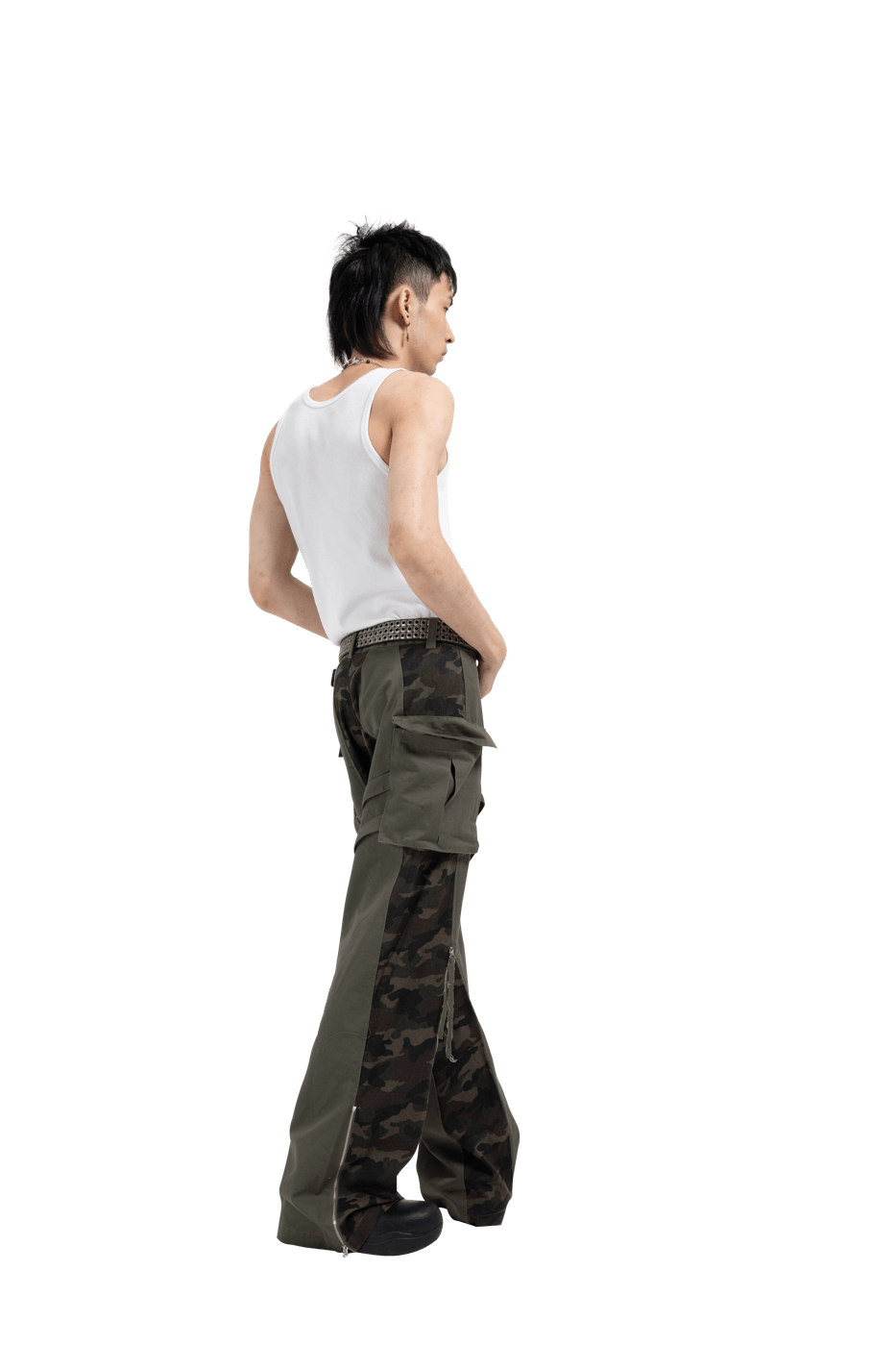 Spliced Tactical Camo Cargo Pants