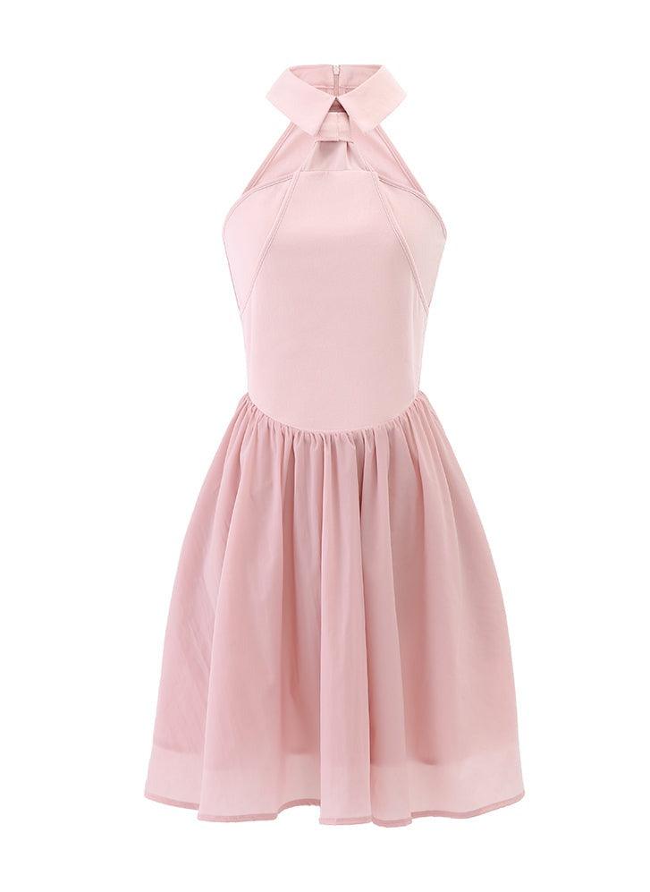 Bow-Tie Halterneck Dress