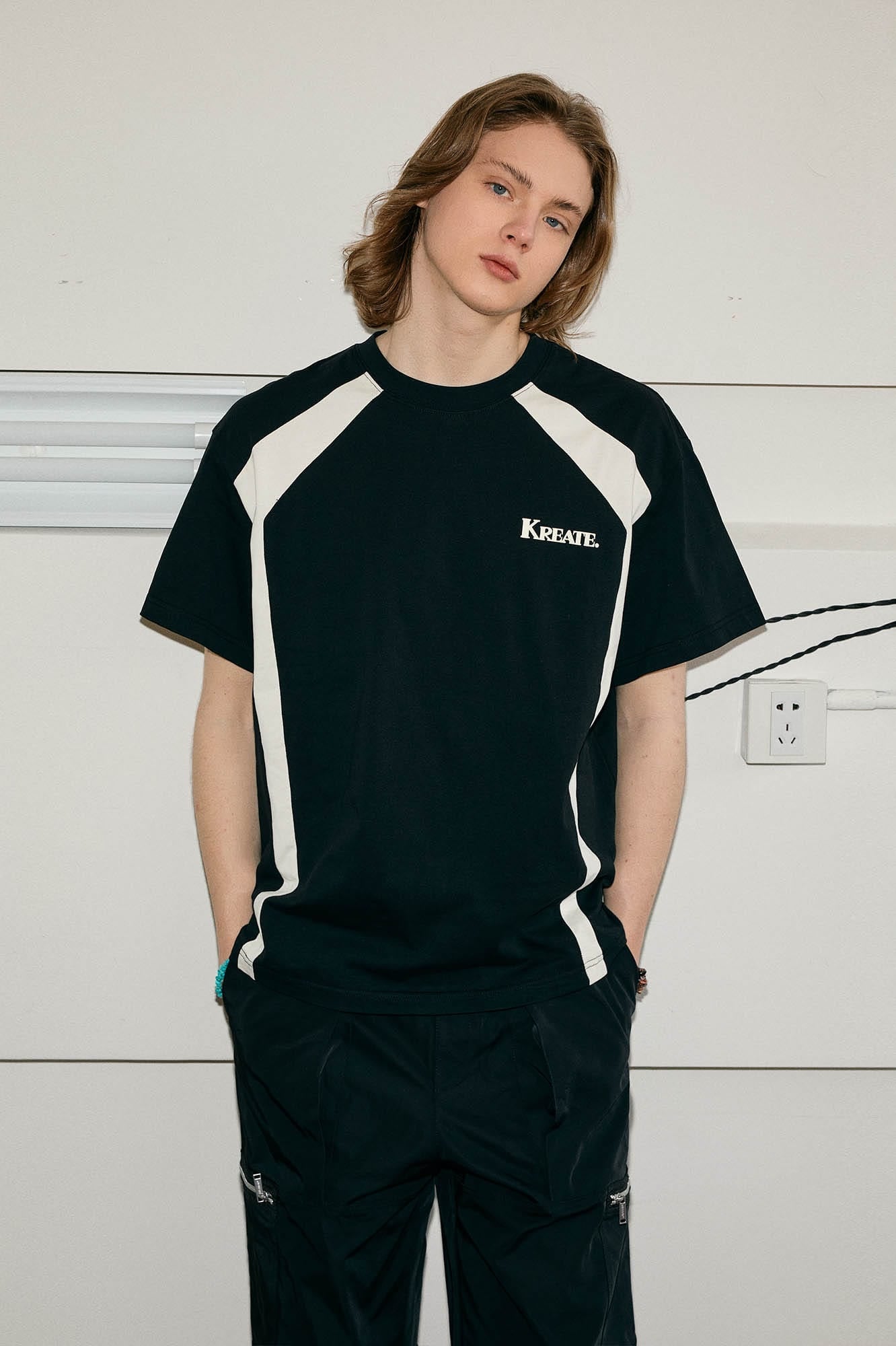 Contrast Panel Sport T-Shirt