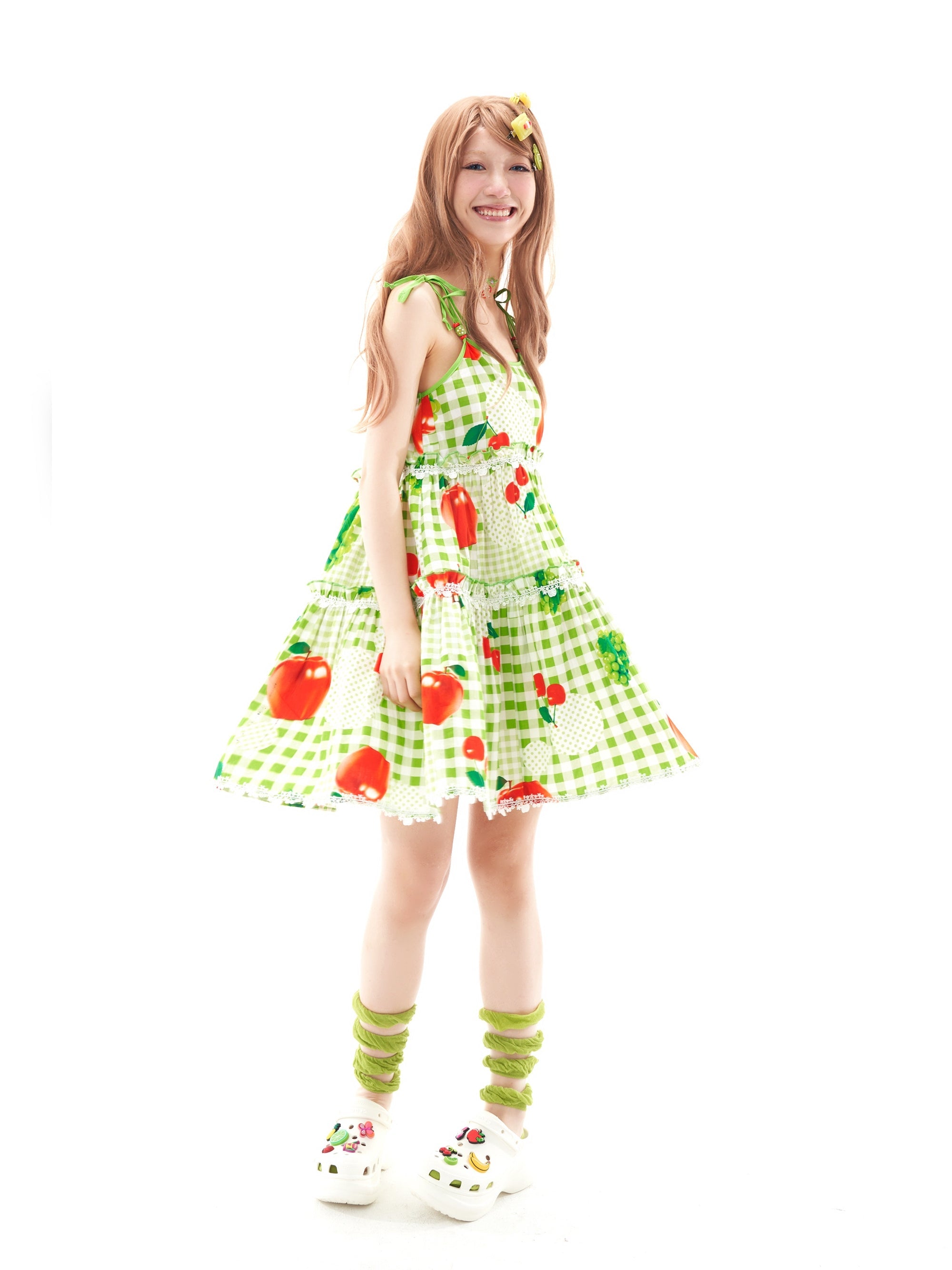 Sweet Gingham Fruit Garden Sundress