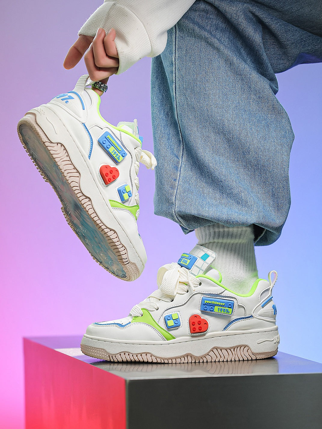 Building Block Versatile Chunky Bread Shape Skate Sneakers image 5